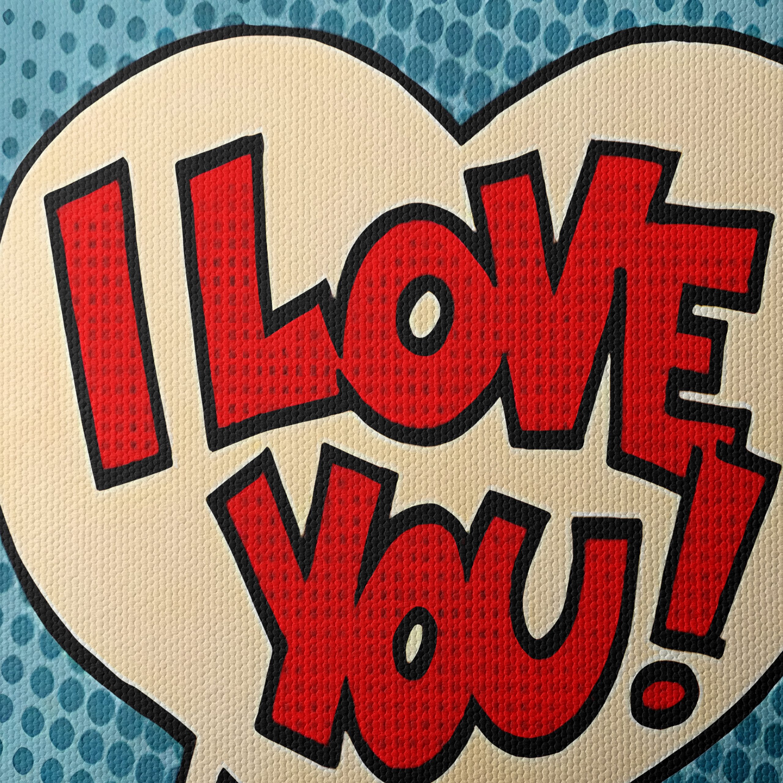 I Love You Pop Art Design - Image 4