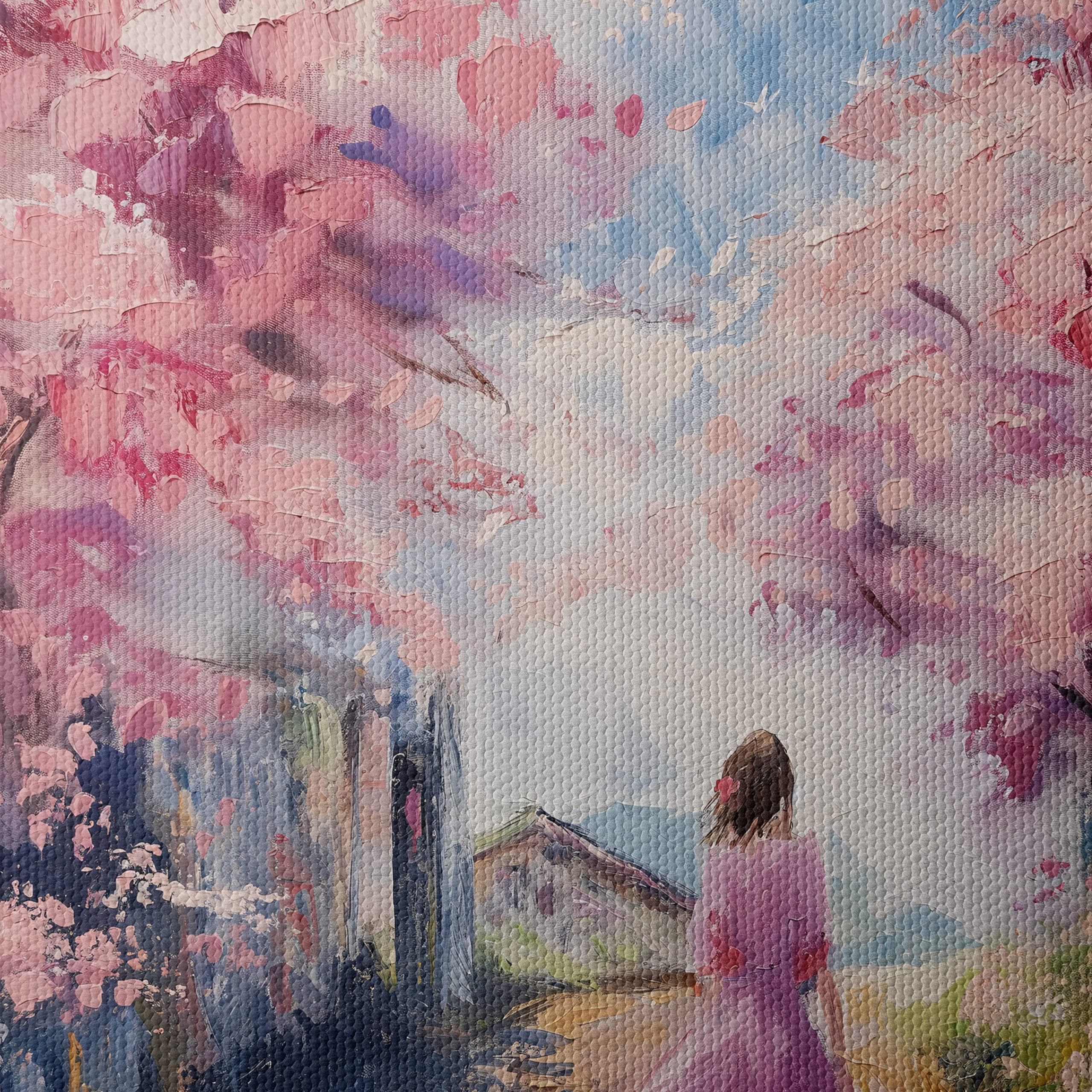 Dreamy Abstract Landscape with Cherry Blossoms - Image 4