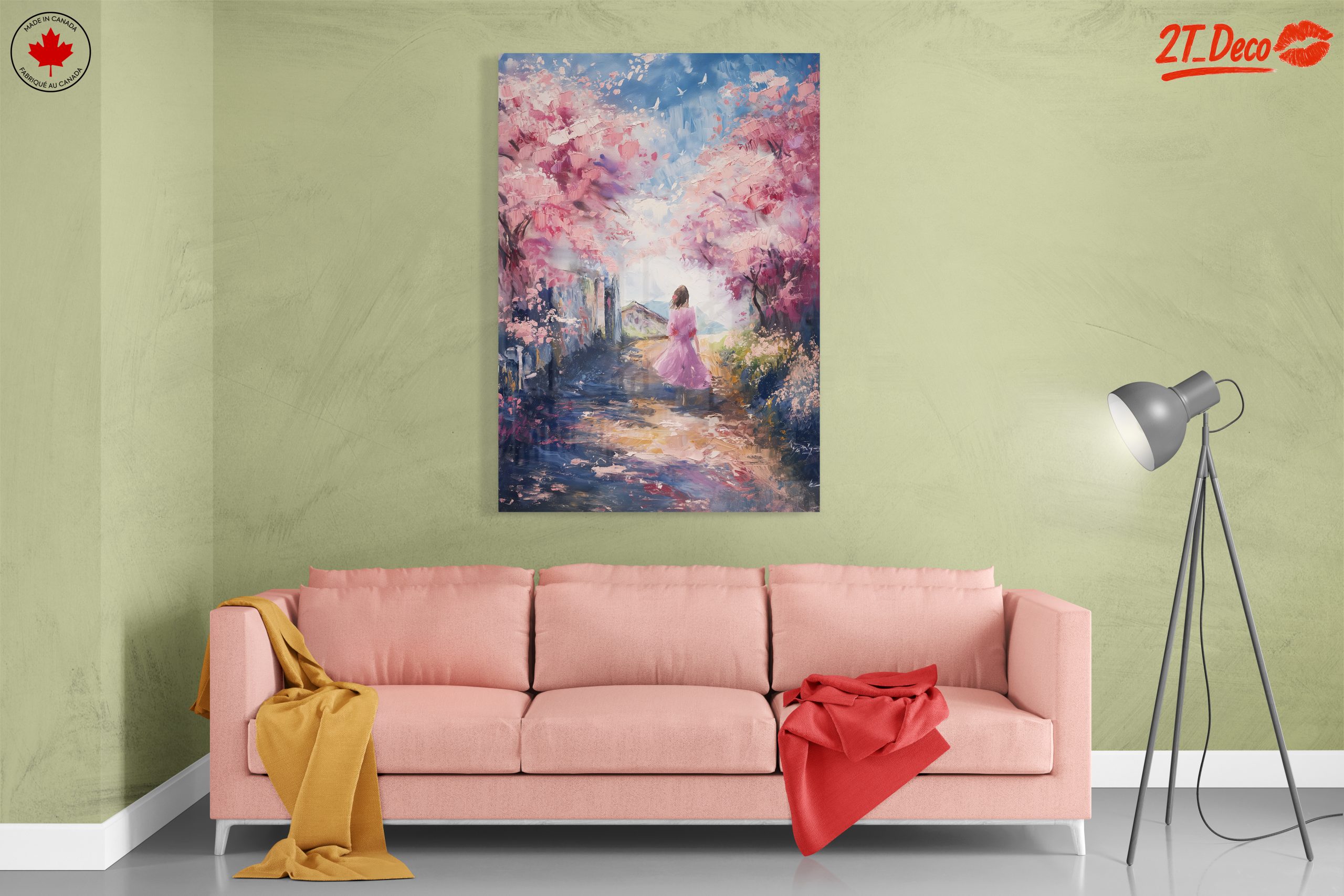 Dreamy Abstract Landscape with Cherry Blossoms - Image 7