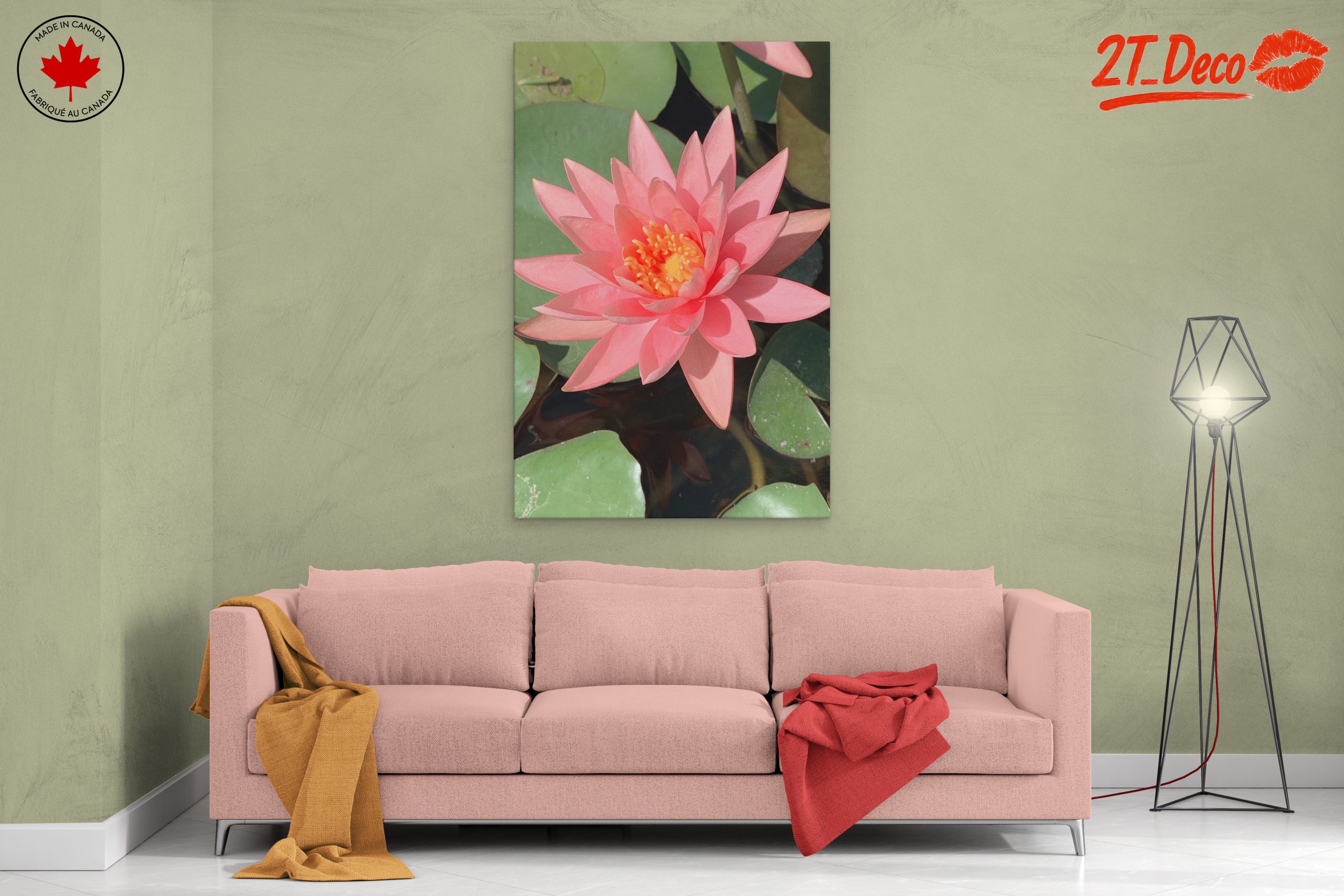 Stunning Pink Water Lily On Calm Water - Image 2