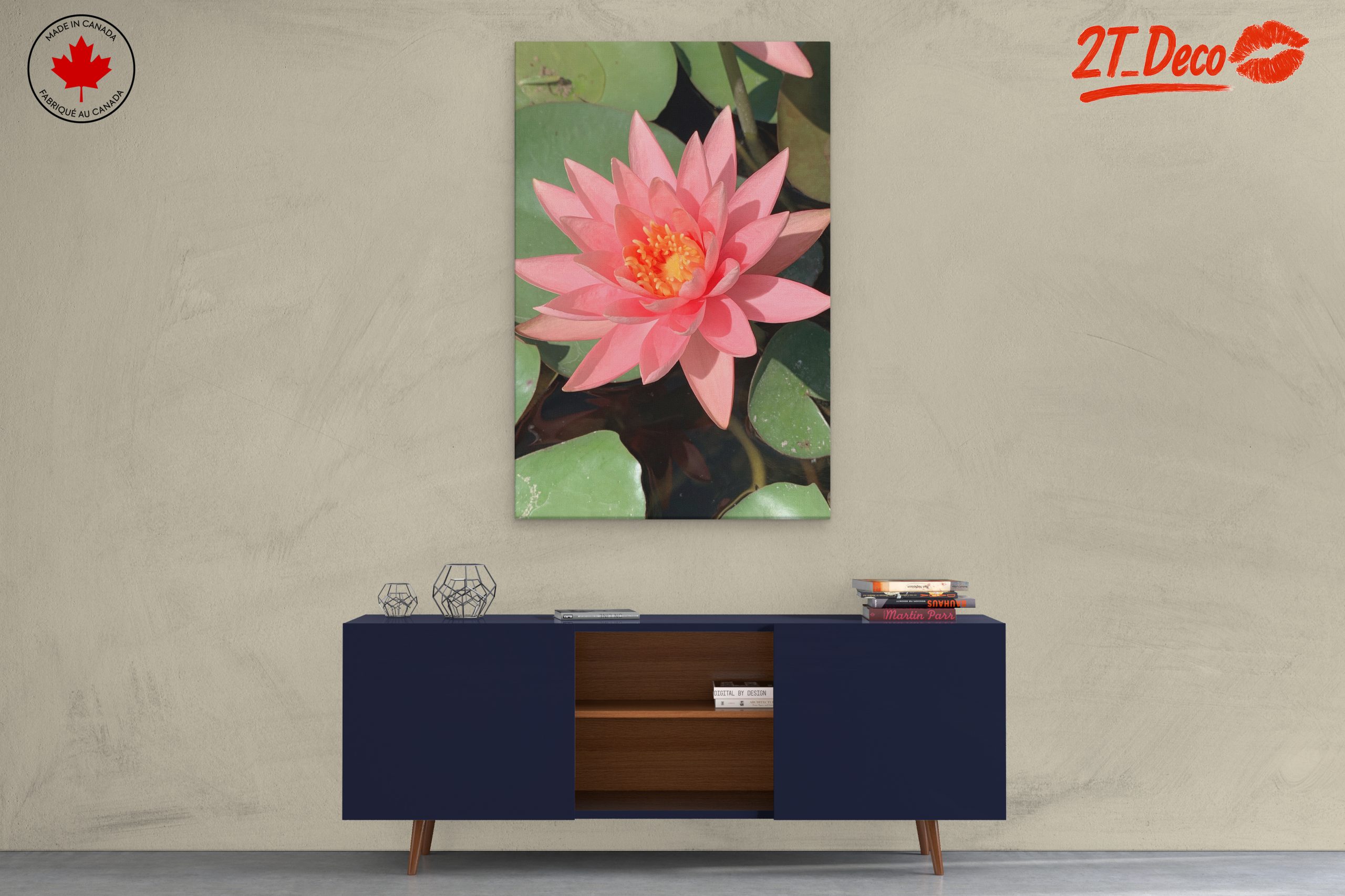 Stunning Pink Water Lily On Calm Water - Image 3