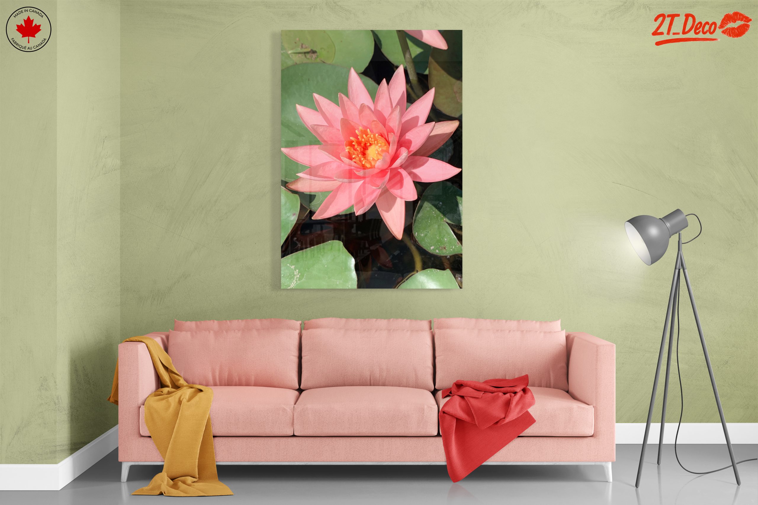Stunning Pink Water Lily On Calm Water - Image 7