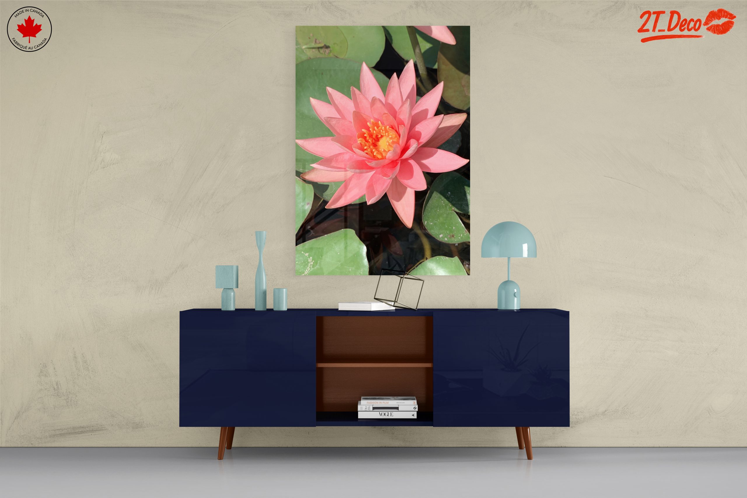 Stunning Pink Water Lily On Calm Water - Image 8
