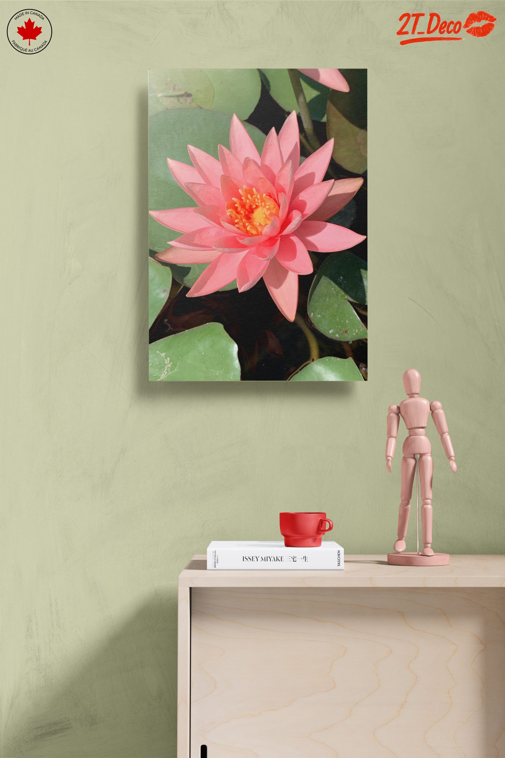 Stunning Pink Water Lily On Calm Water - Image 14