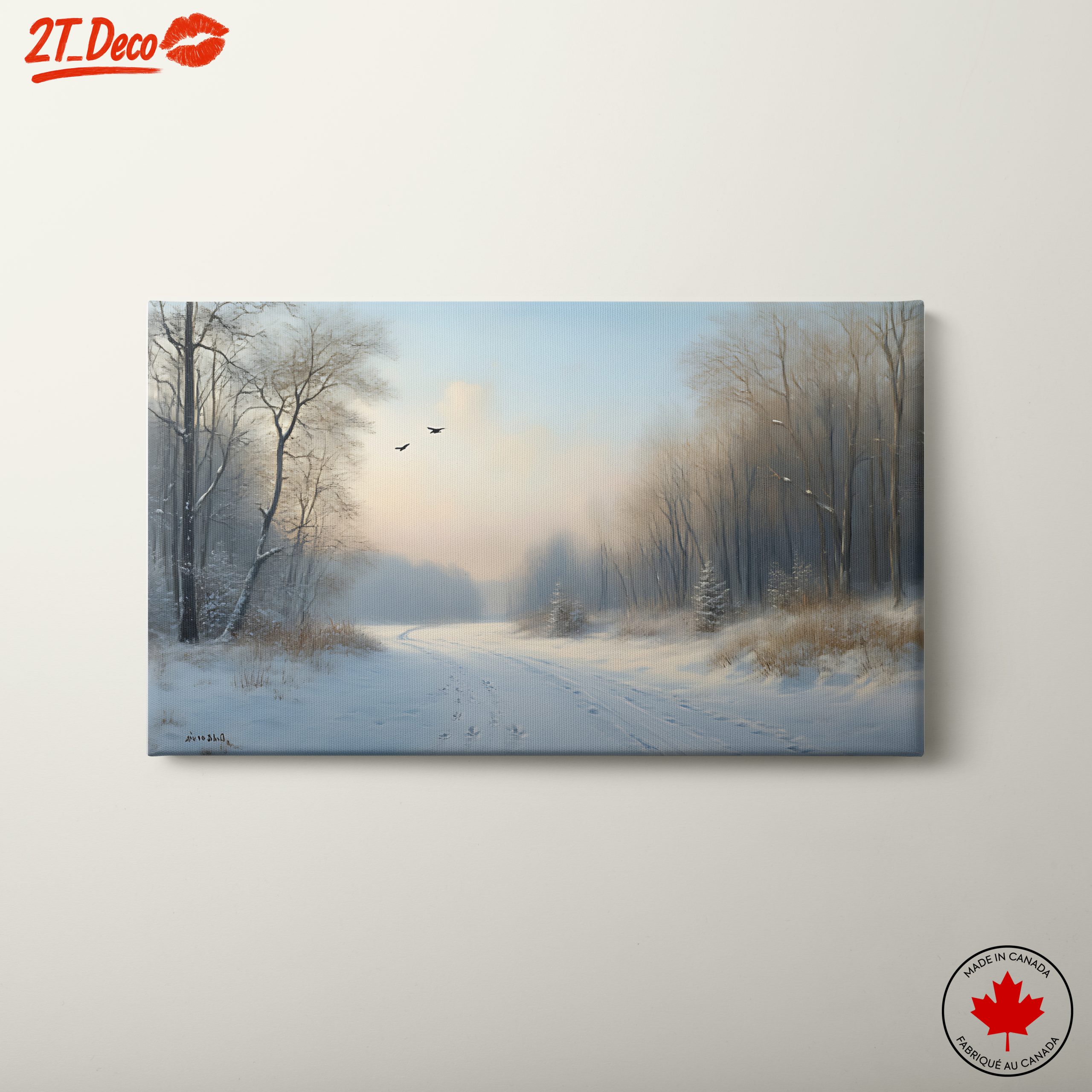 Serene Snowy Landscape with Trees 3