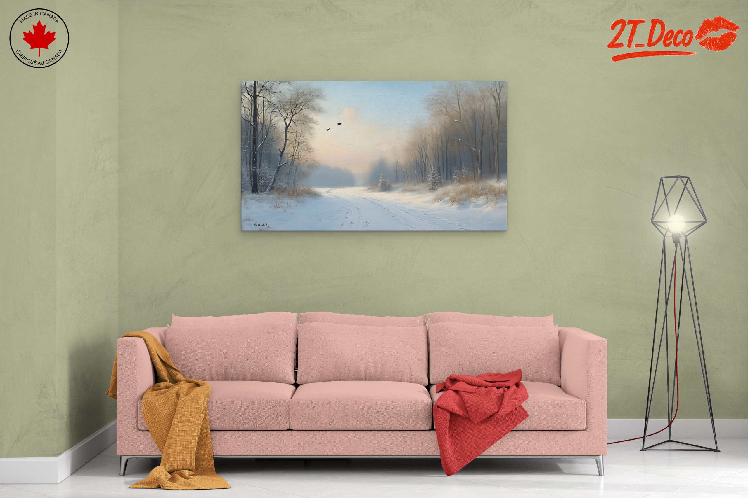 Serene Snowy Landscape with Trees 3 - Image 2