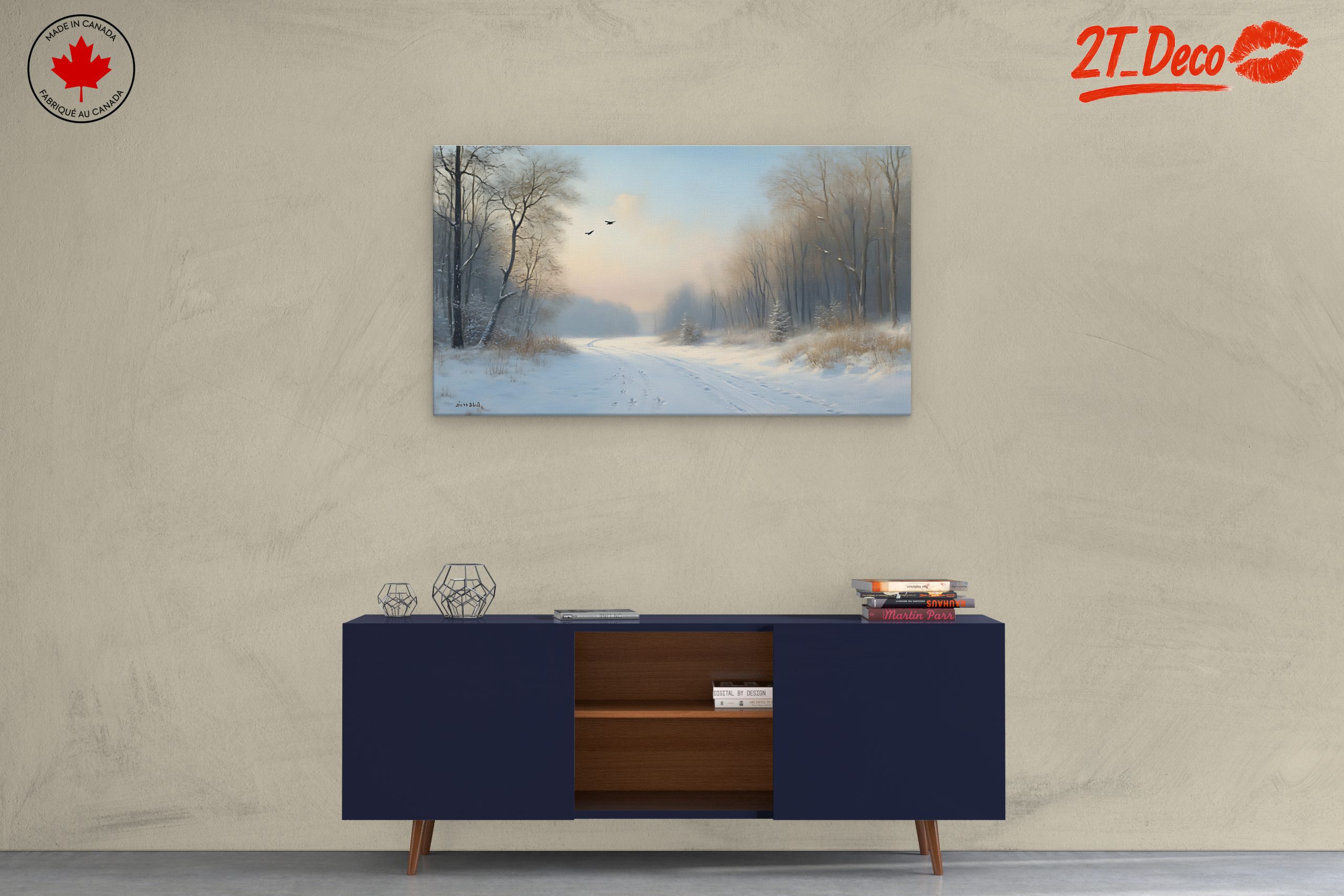 Serene Snowy Landscape with Trees 3 - Image 3