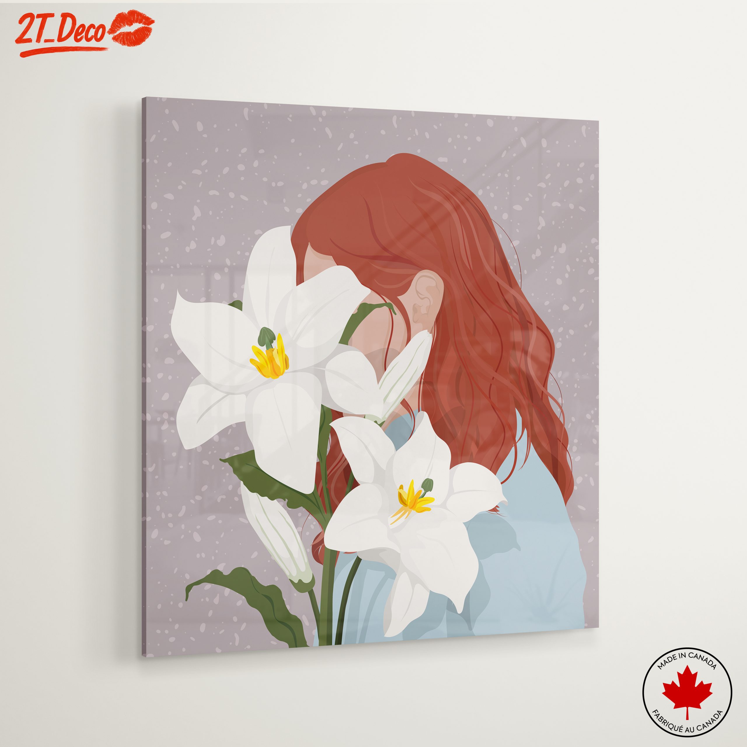 Modern Woman Portrait with Lilies - Image 6
