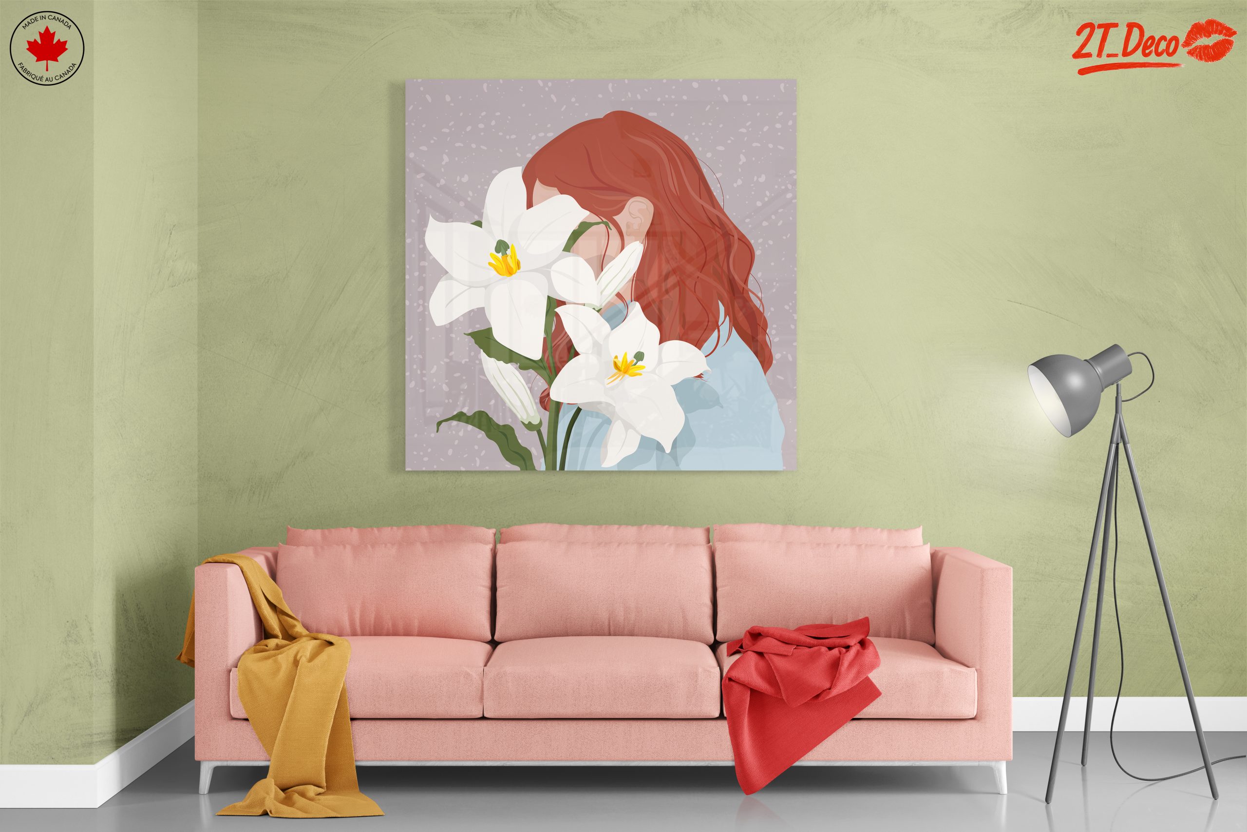 Modern Woman Portrait with Lilies - Image 7