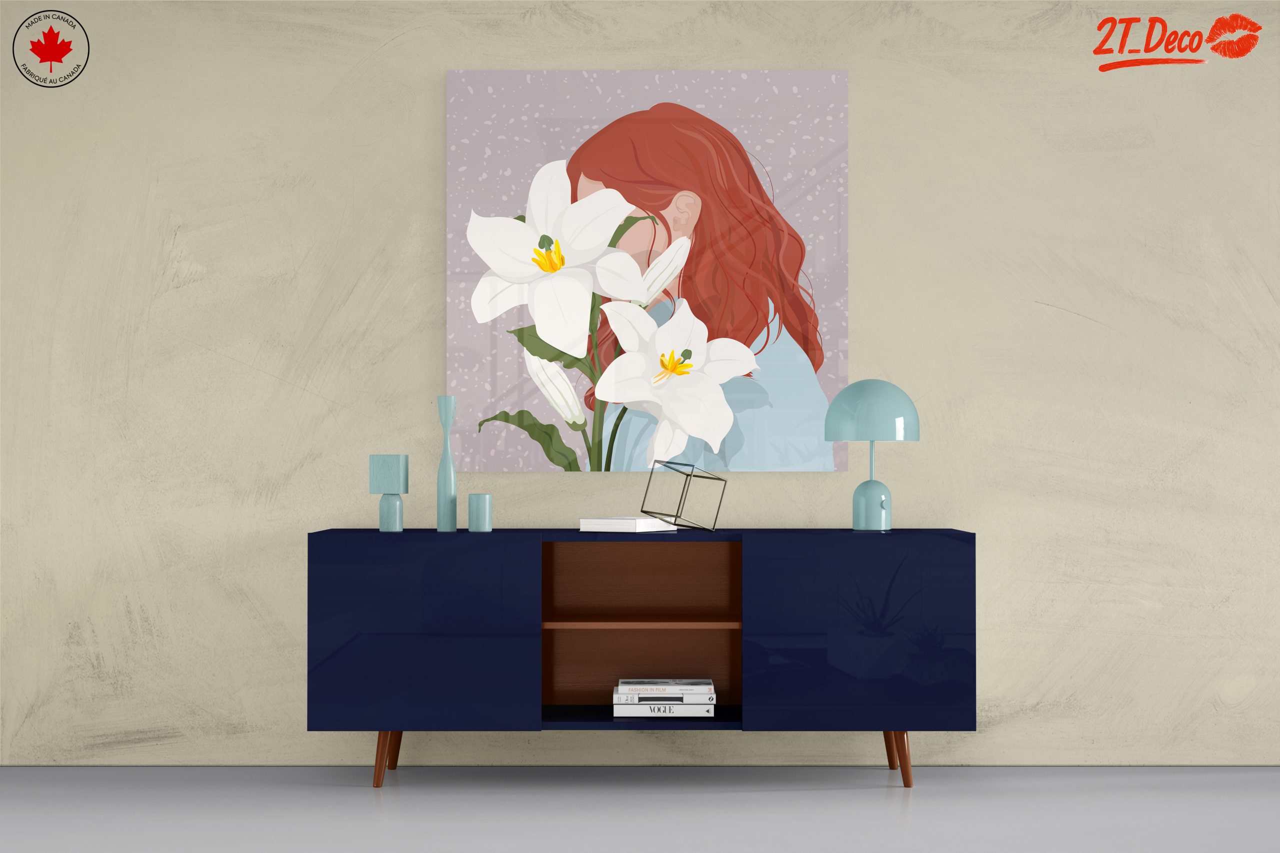 Modern Woman Portrait with Lilies - Image 8