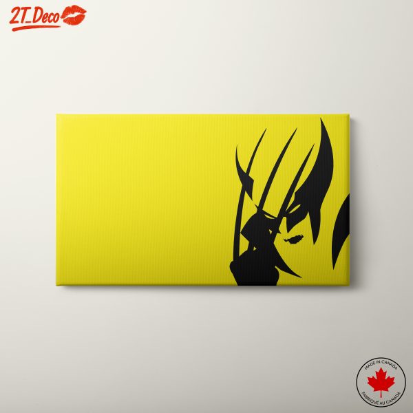 Wolverine Comic Art on Yellow Background
