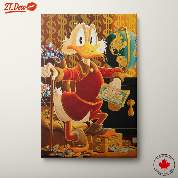 Animated Wealth Wall Art Featuring Scrooge McDuck
