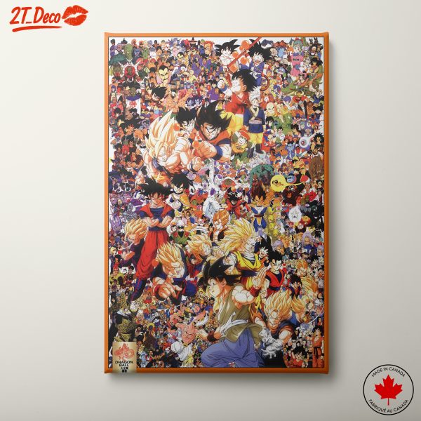 Vibrant Dragon Ball Character Collage Art