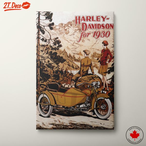Harley Davidson Vintage Motorcycle Art 2