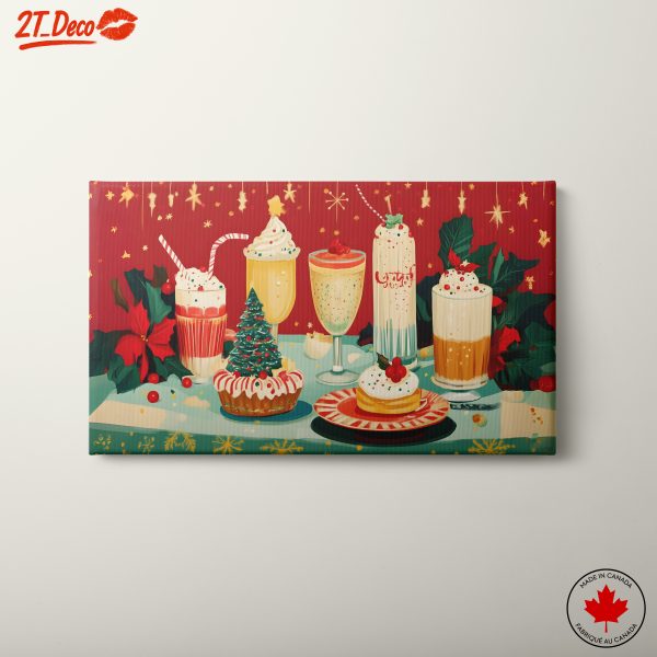 Festive Holiday Treats Illustration with Christmas Cheer