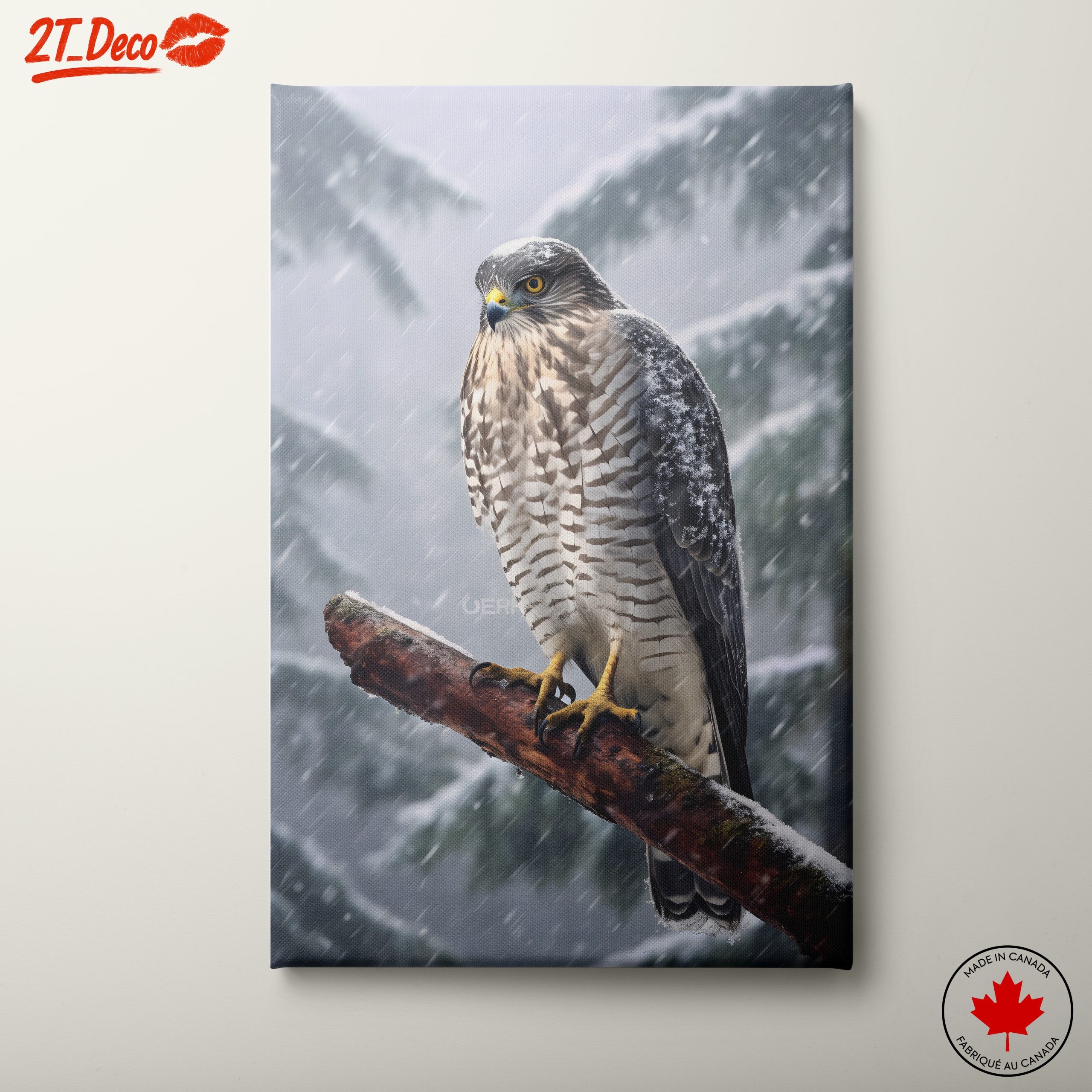 Stunning Eagle in Snowy Landscape