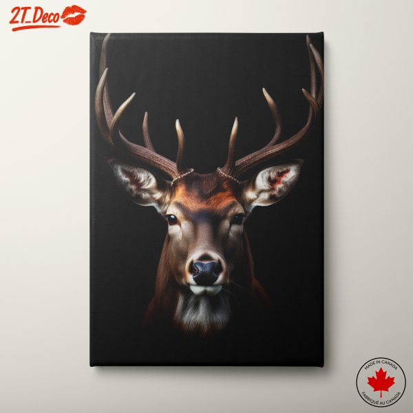 Majestic Deer Portrait in Artful Style