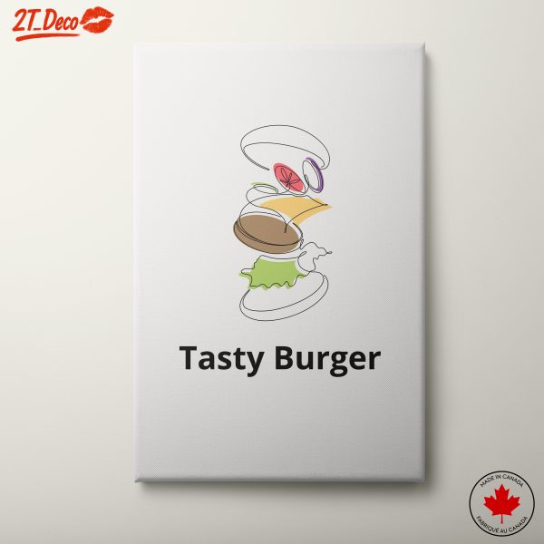 Stylized Burger Abstract Art