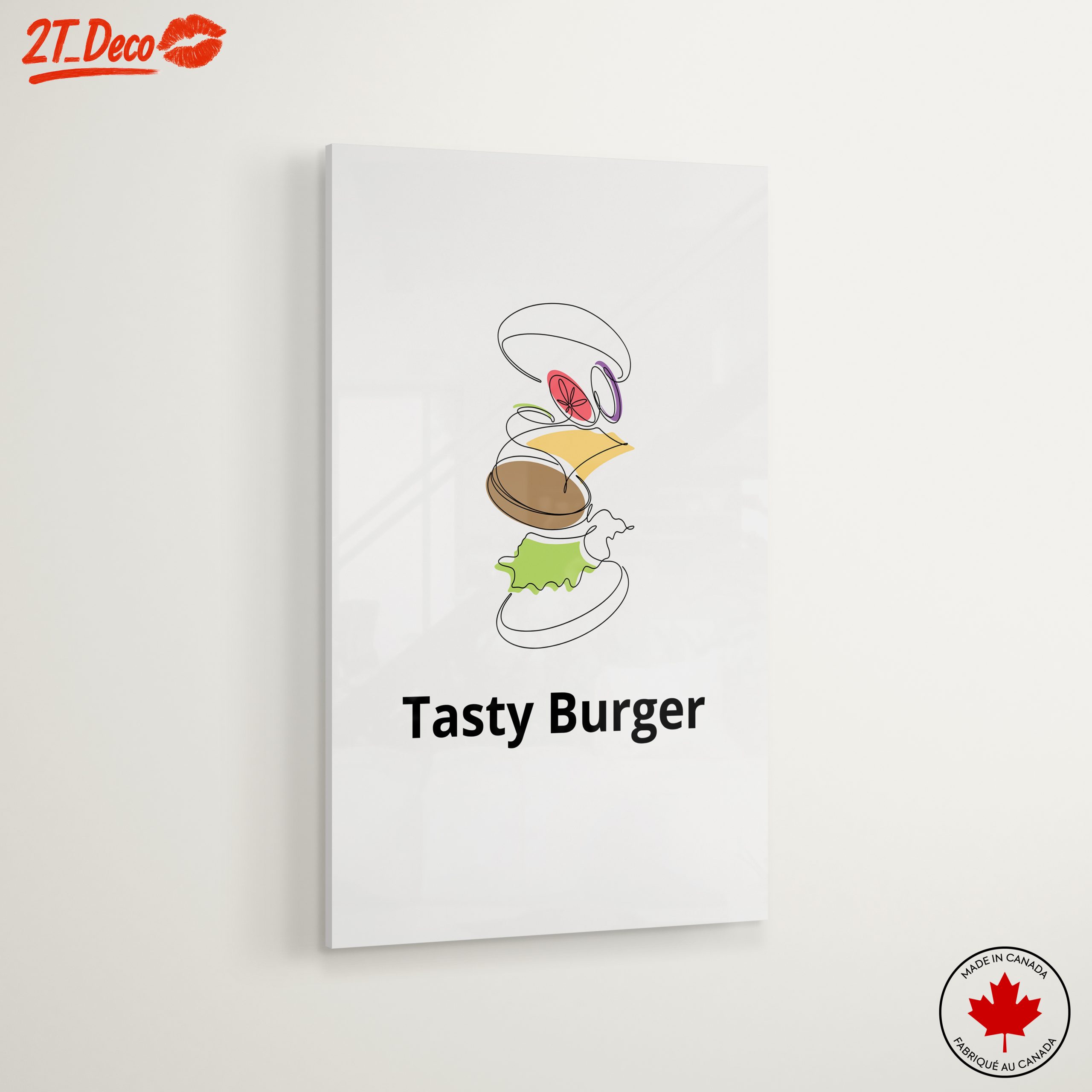 Stylized Burger Abstract Art - Image 6