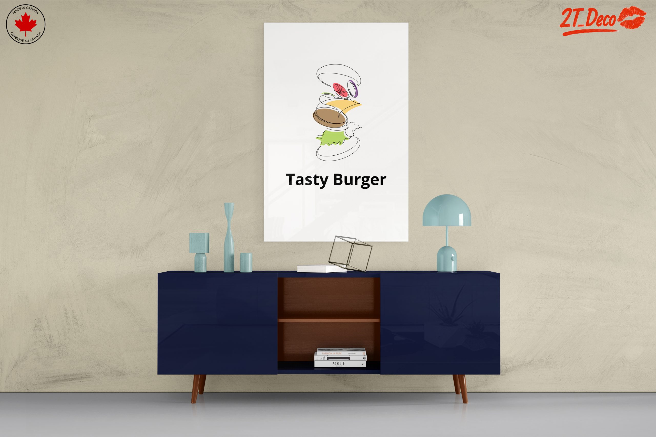 Stylized Burger Abstract Art - Image 8