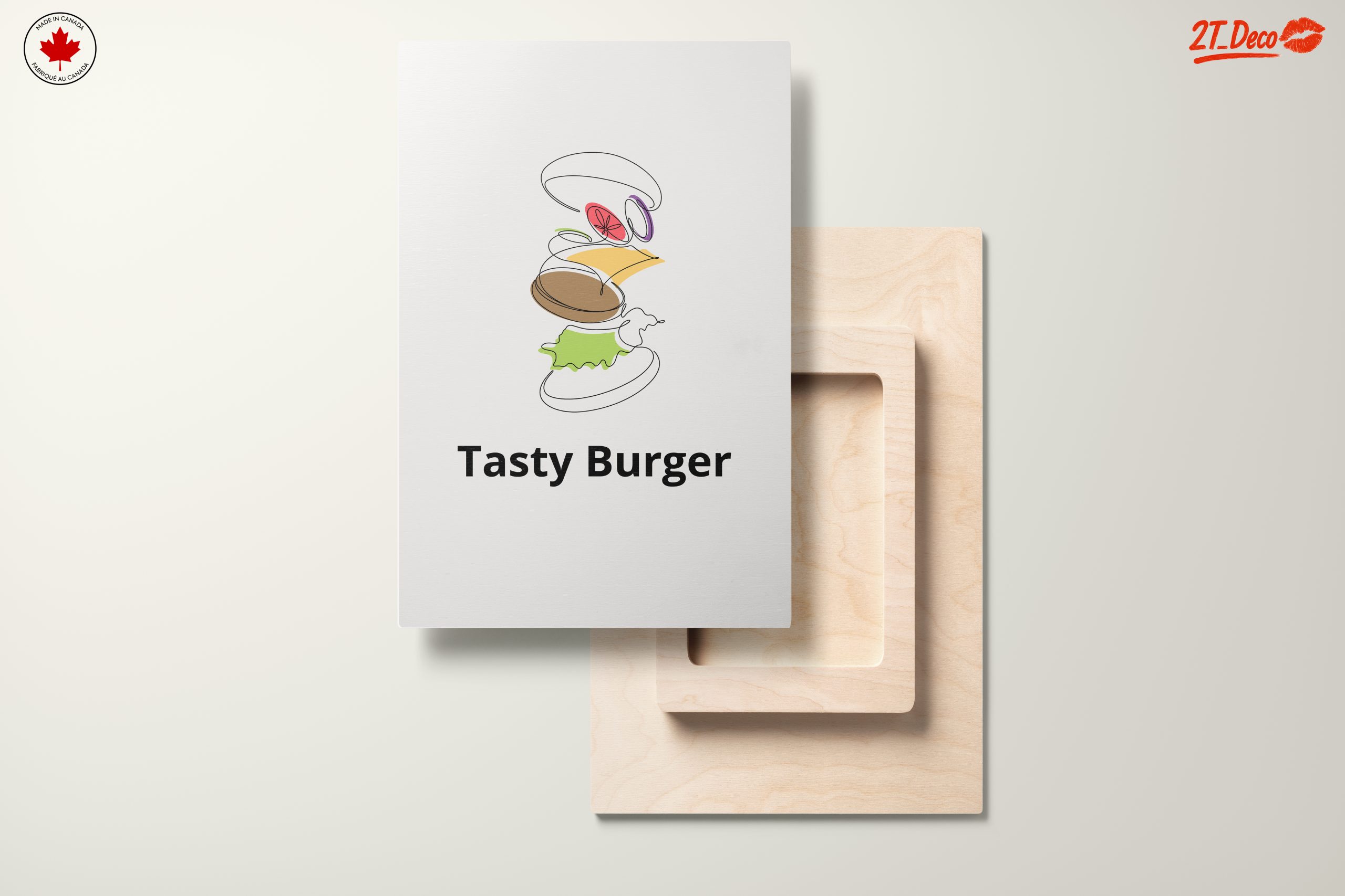 Stylized Burger Abstract Art - Image 11