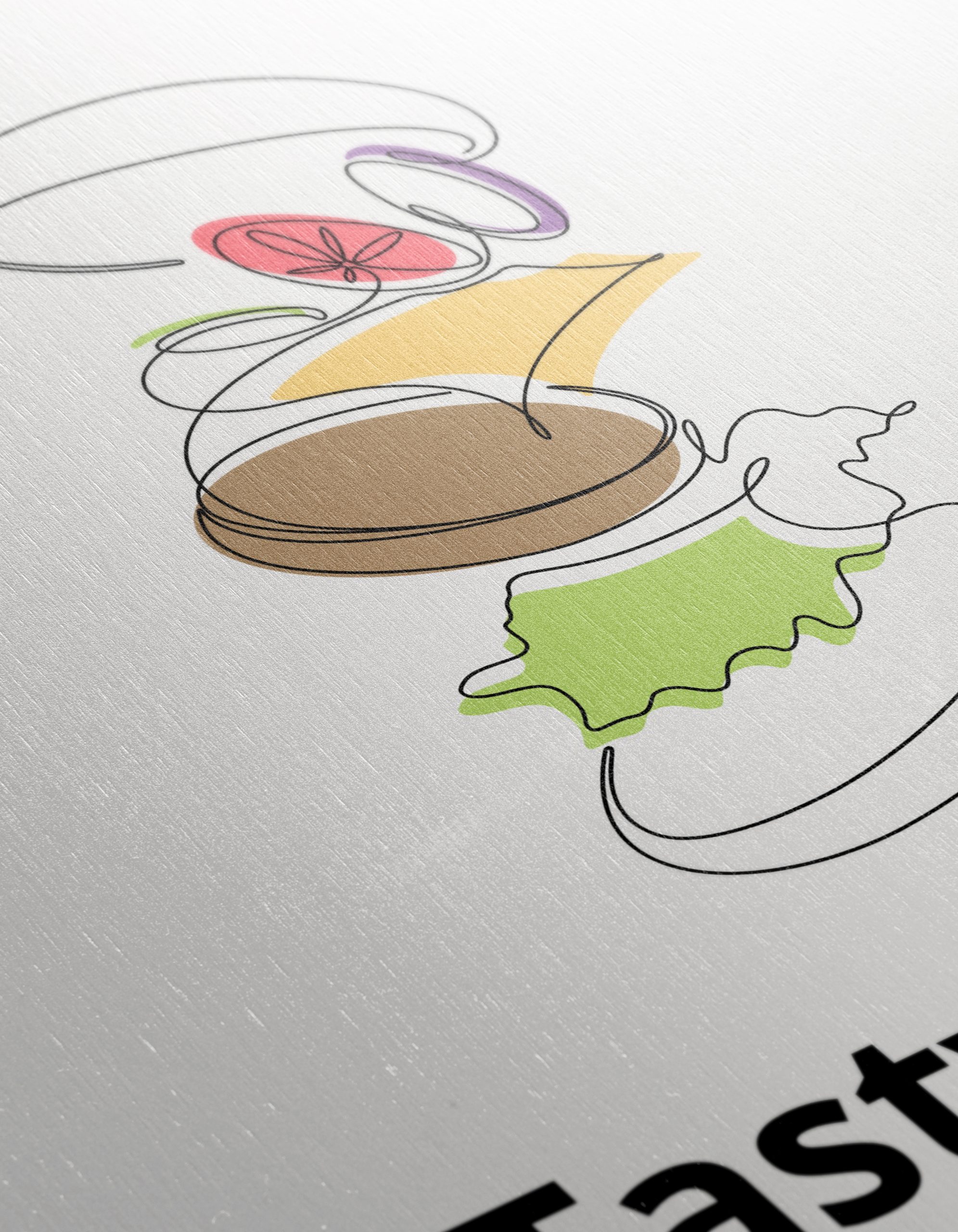 Stylized Burger Abstract Art - Image 12