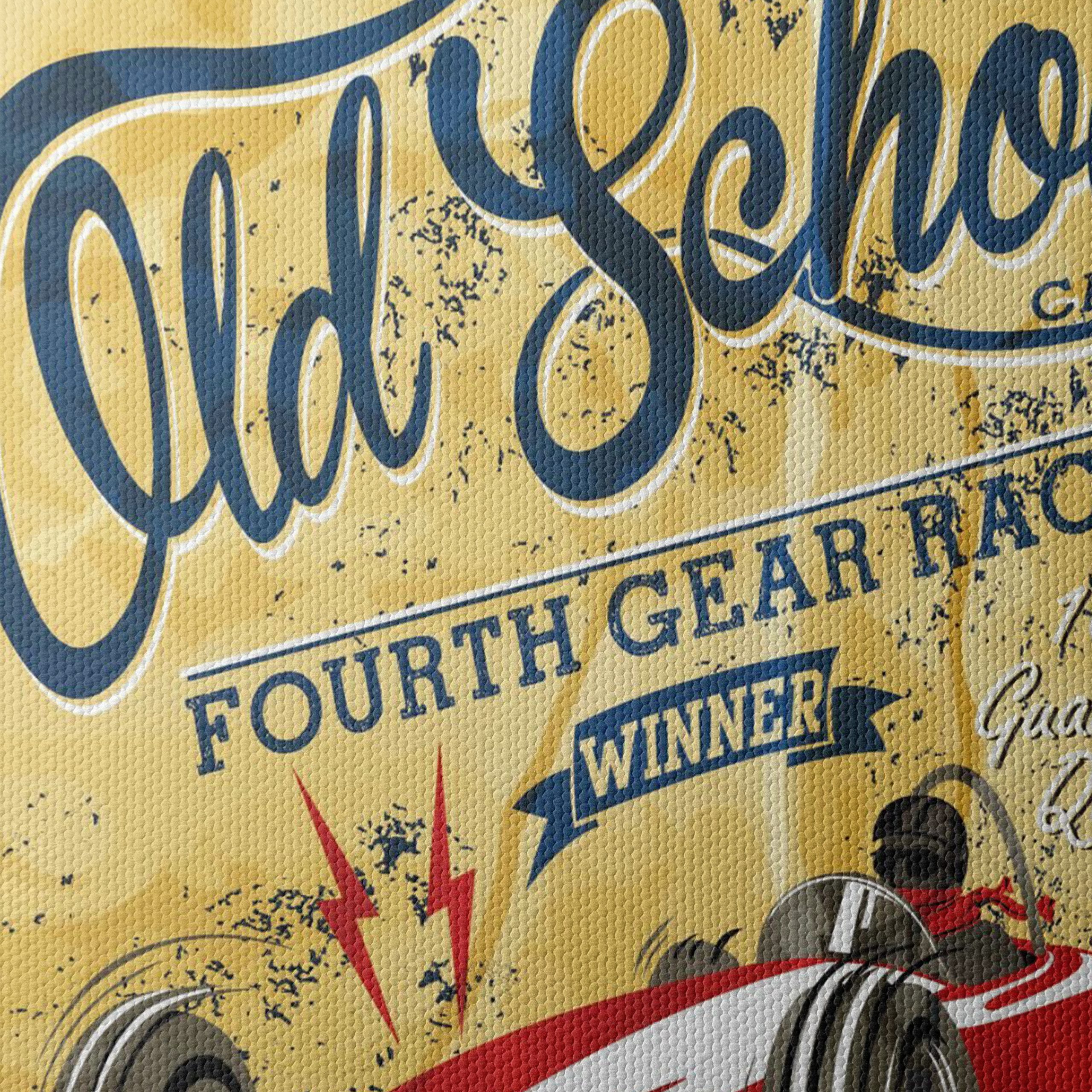 Vintage Race Car Old School Artwork - Image 4