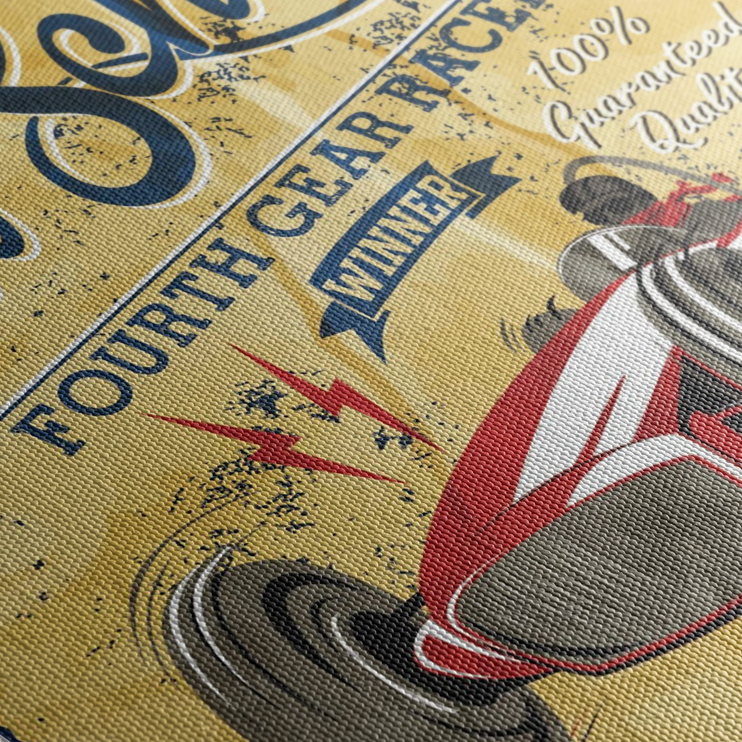 Vintage Race Car Old School Artwork - Image 5