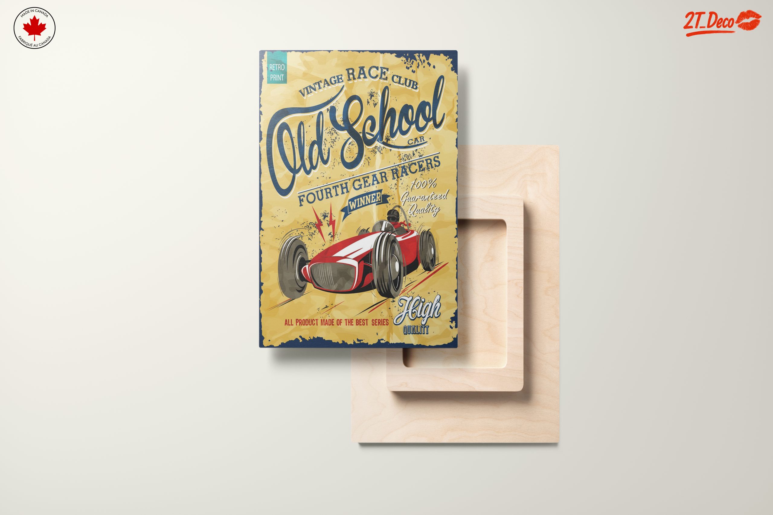 Vintage Race Car Old School Artwork - Image 11