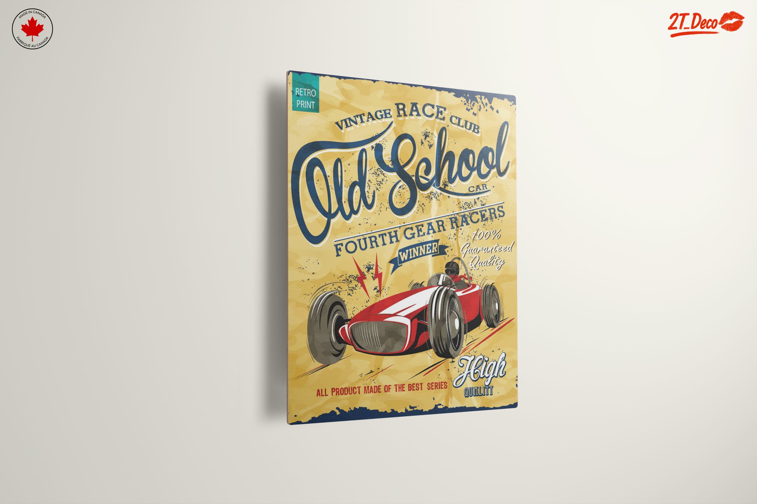 Vintage Race Car Old School Artwork - Image 13