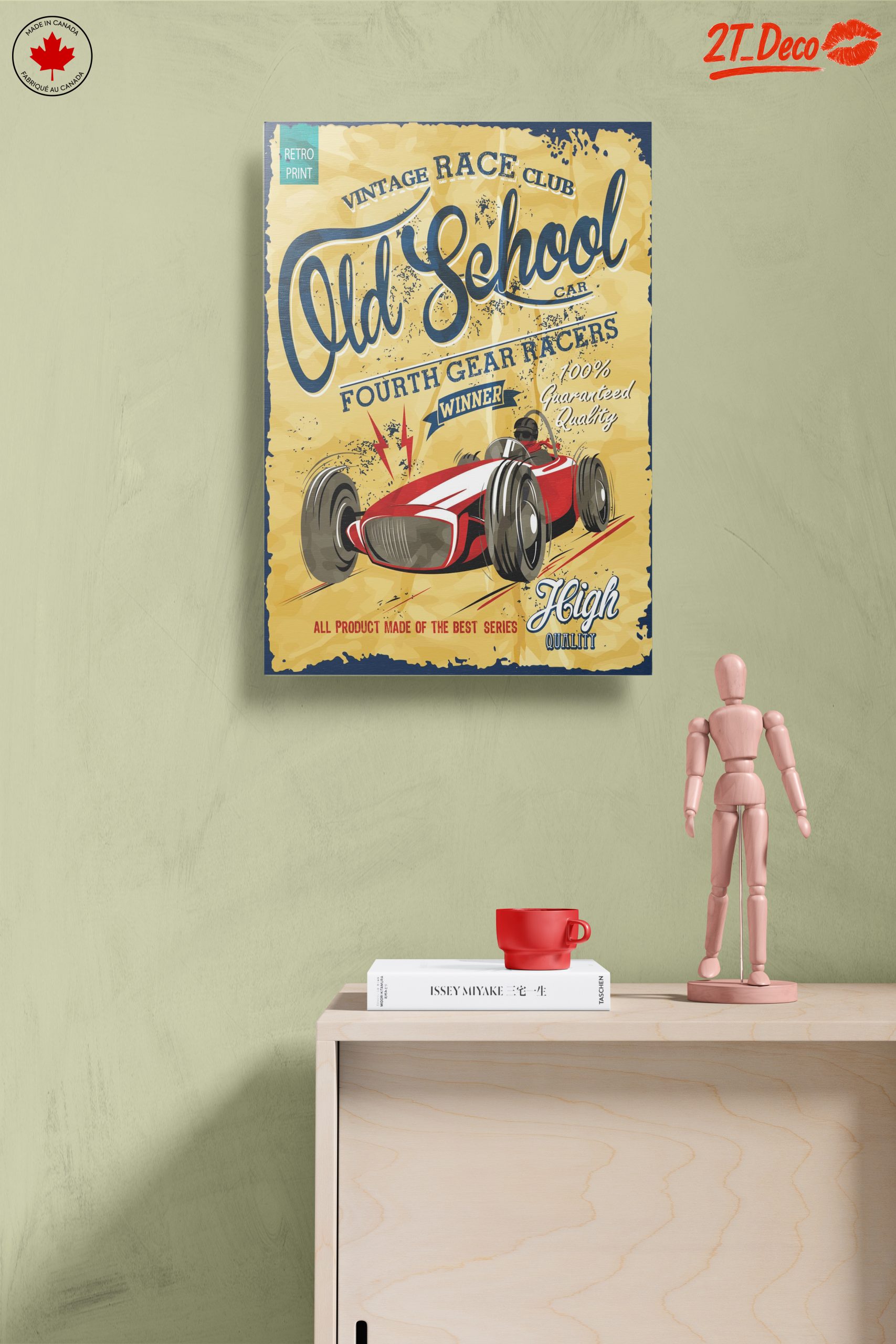 Vintage Race Car Old School Artwork - Image 14