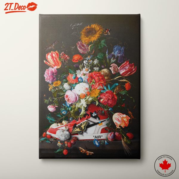 Floral Sneaker Design with Vibrant Colors