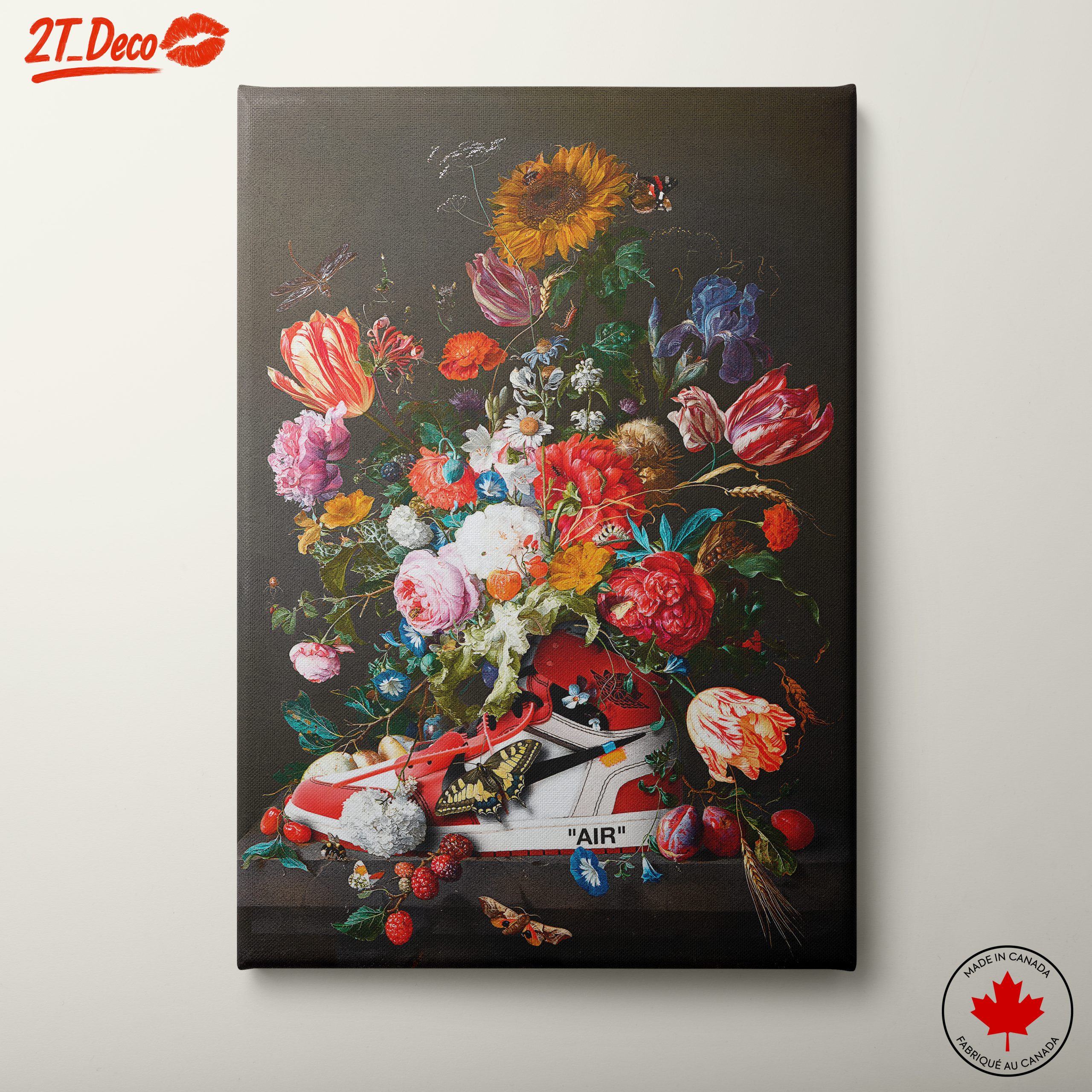 Floral Sneaker Design with Vibrant Colors