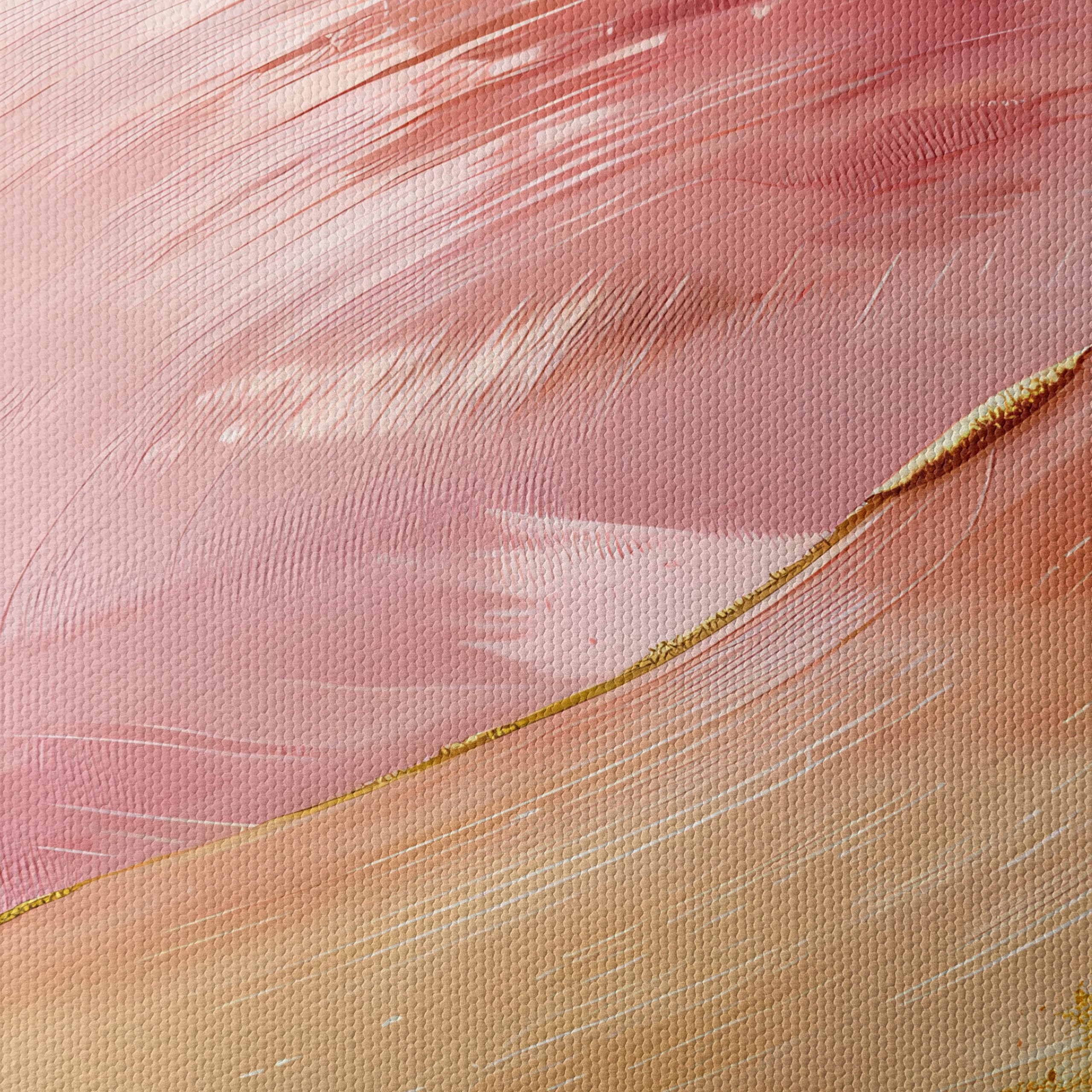 Abstract Pink and Gold Artwork - Image 4