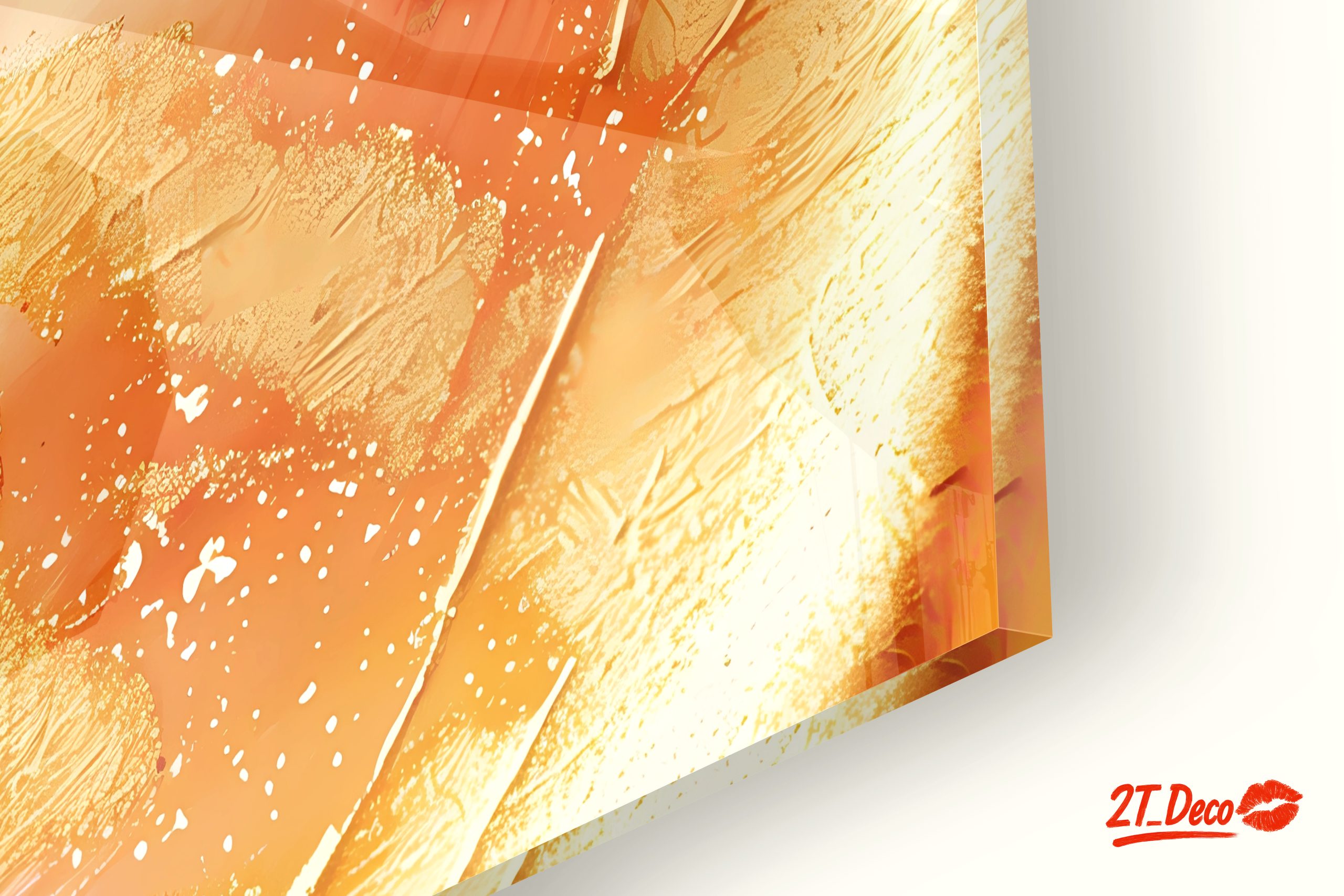 Abstract Pink and Gold Artwork - Image 9