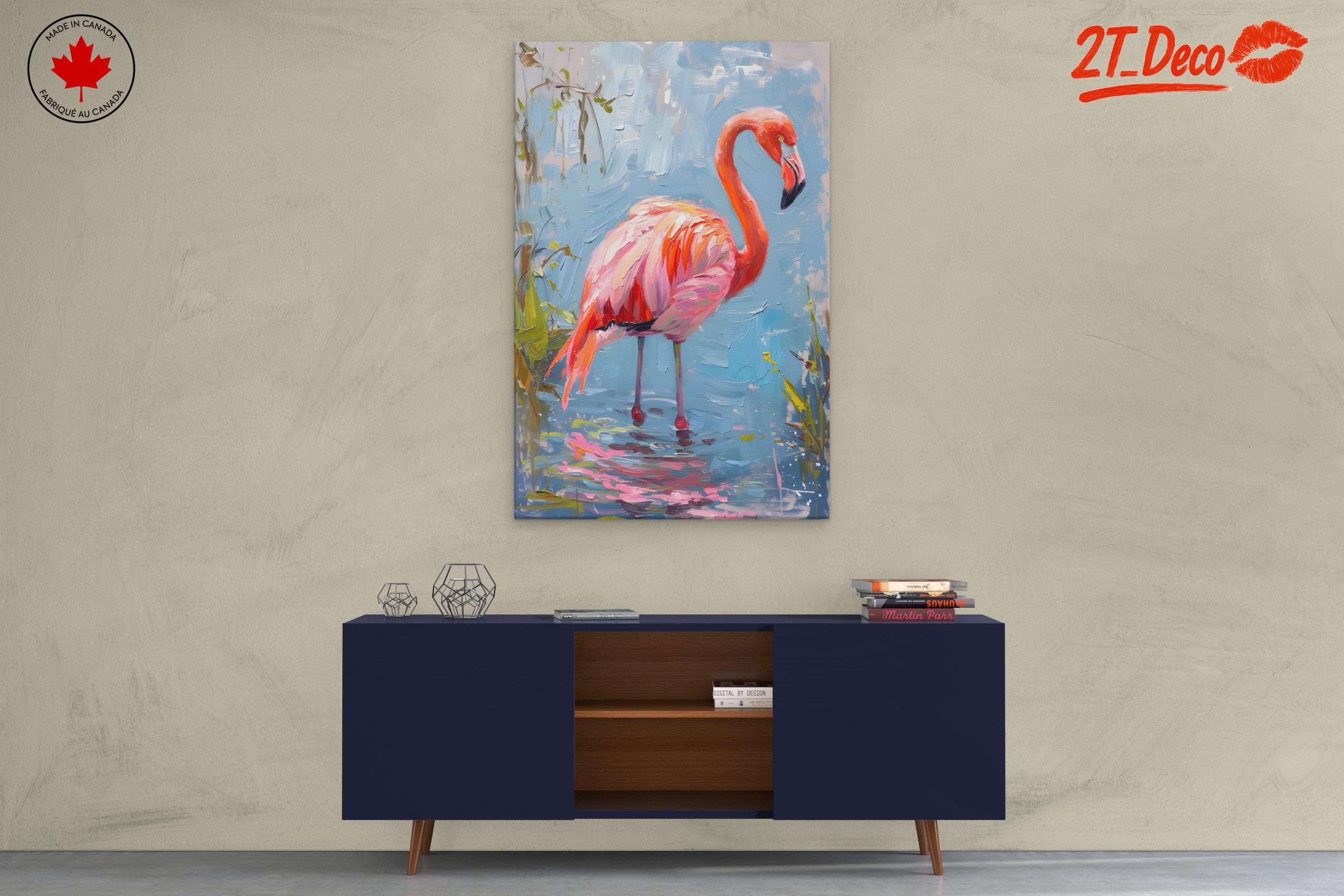 Vibrant Flamingo in Serene Waters - Image 3