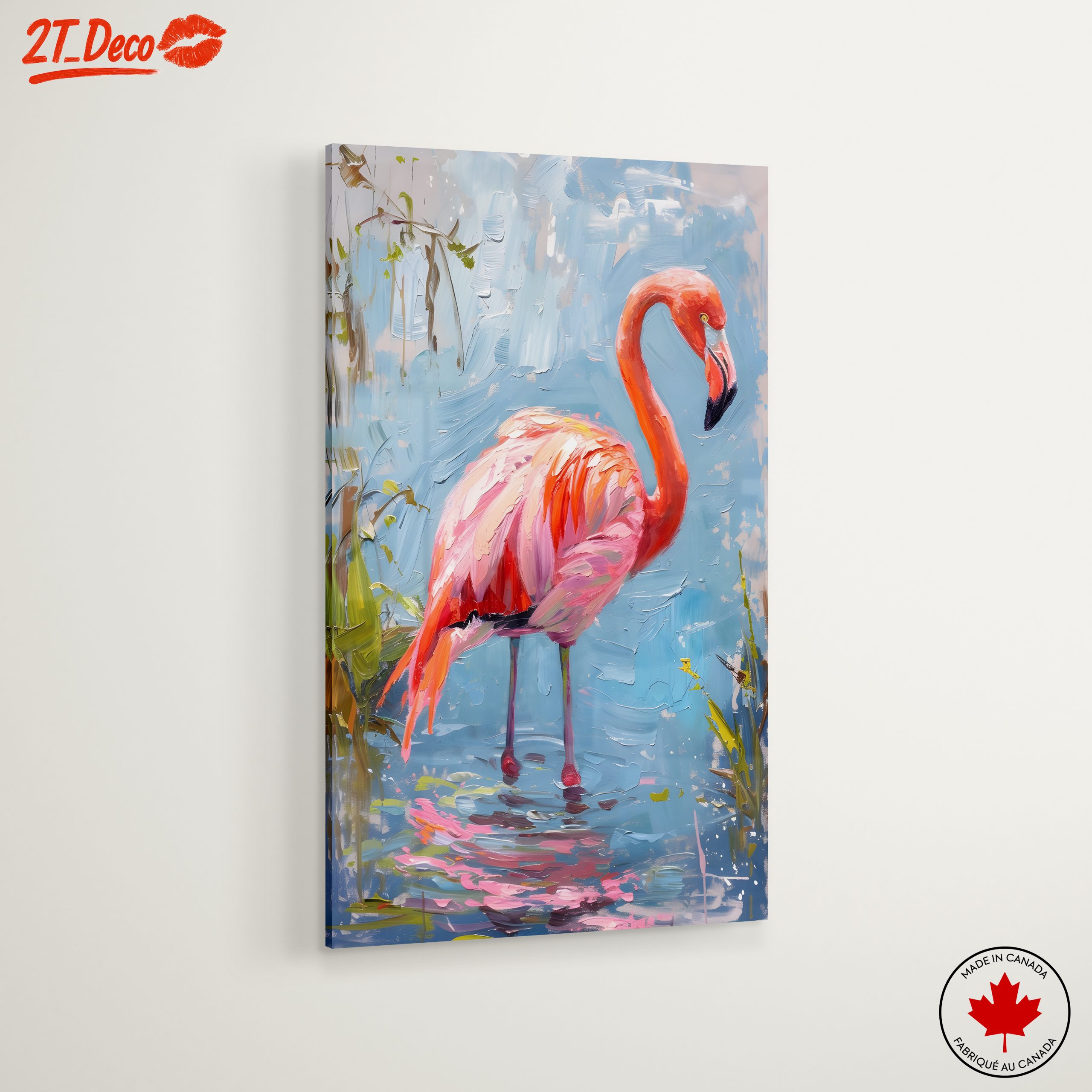 Vibrant Flamingo in Serene Waters - Image 6