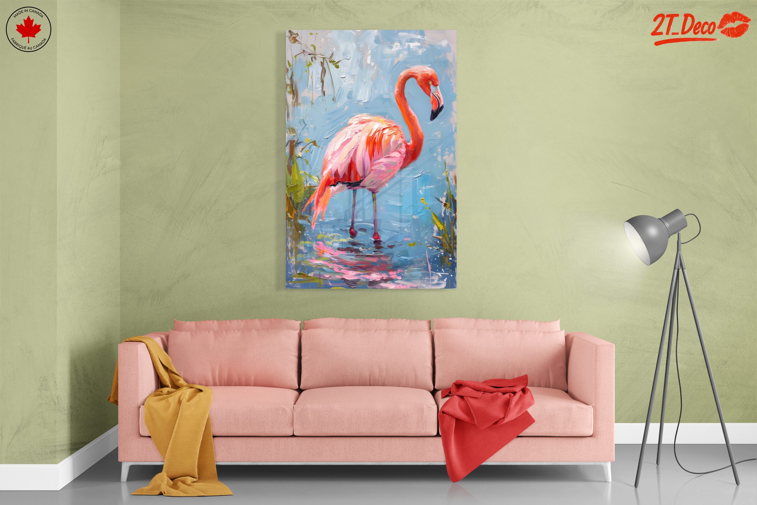 Vibrant Flamingo in Serene Waters - Image 7