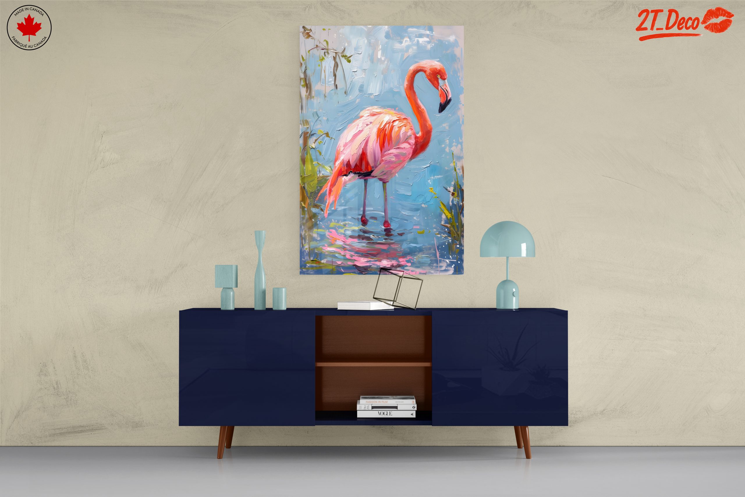 Vibrant Flamingo in Serene Waters - Image 8