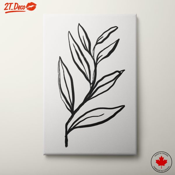 Stylized Botanical Illustration in Minimalist Style