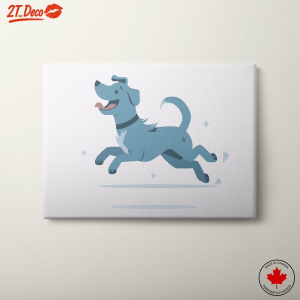 Playful Dog Illustration in Soft Colors