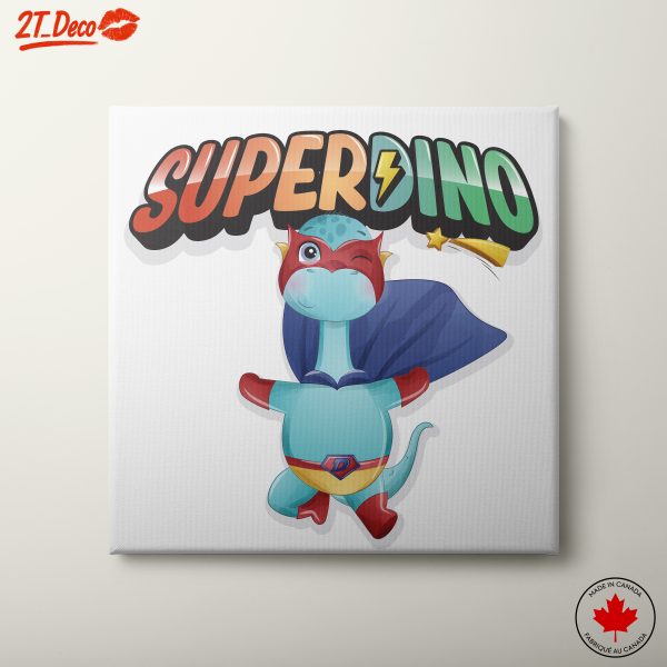 Colorful Superhero Dinosaur Character Art