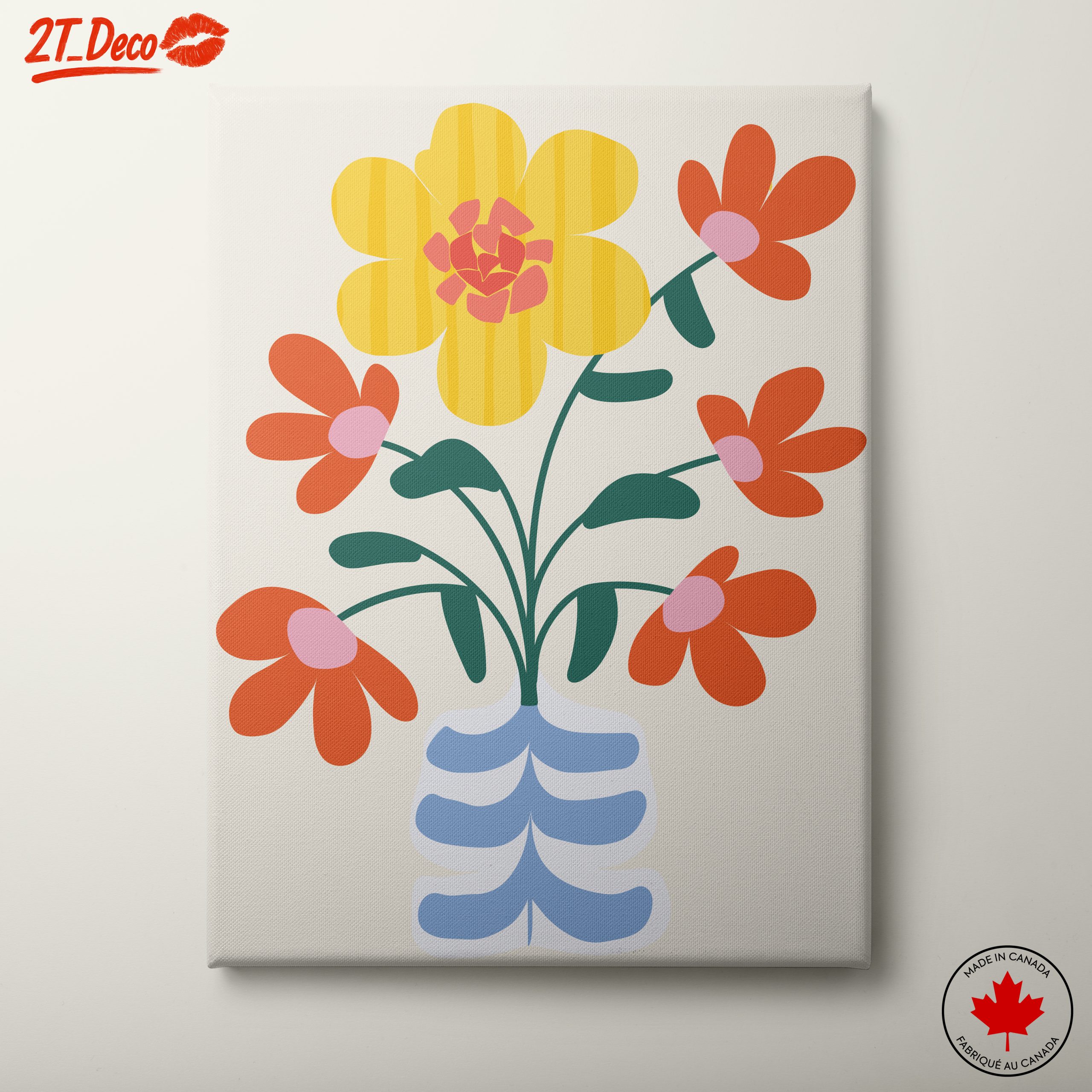 Stylized Floral Arrangement Art