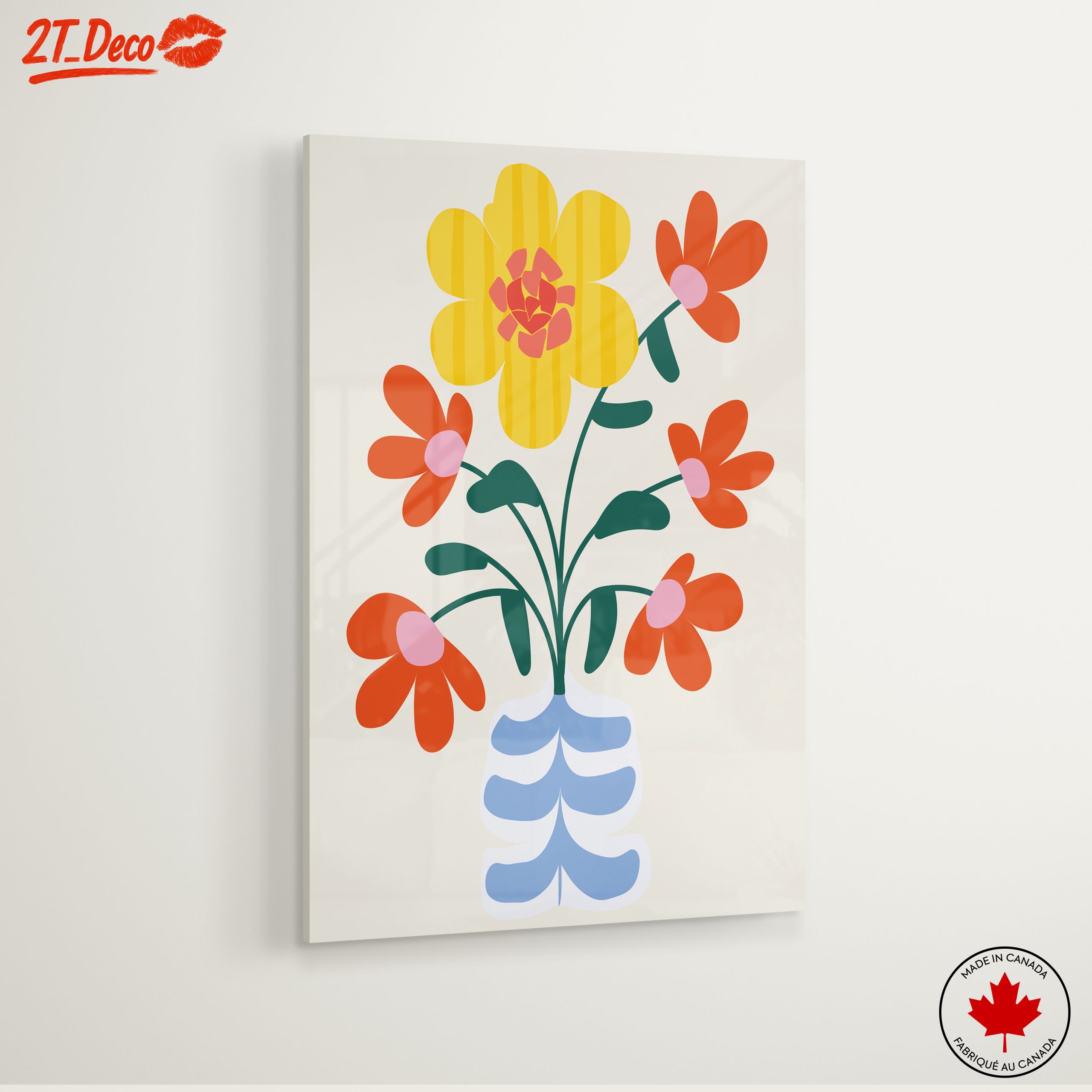 Stylized Floral Arrangement Art - Image 6
