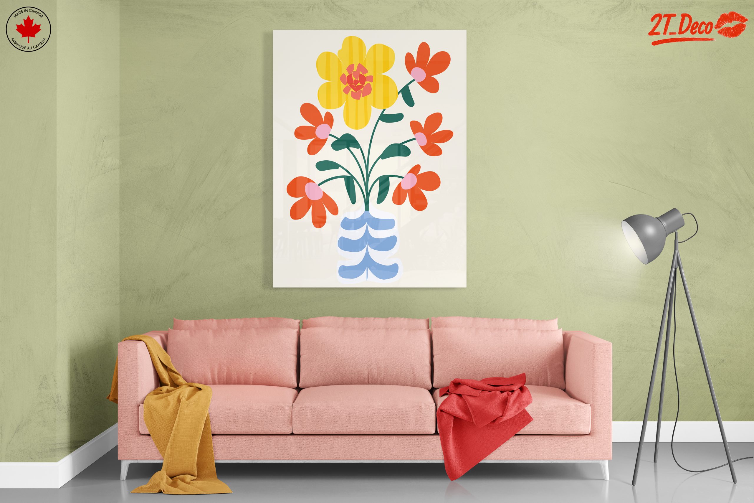 Stylized Floral Arrangement Art - Image 7