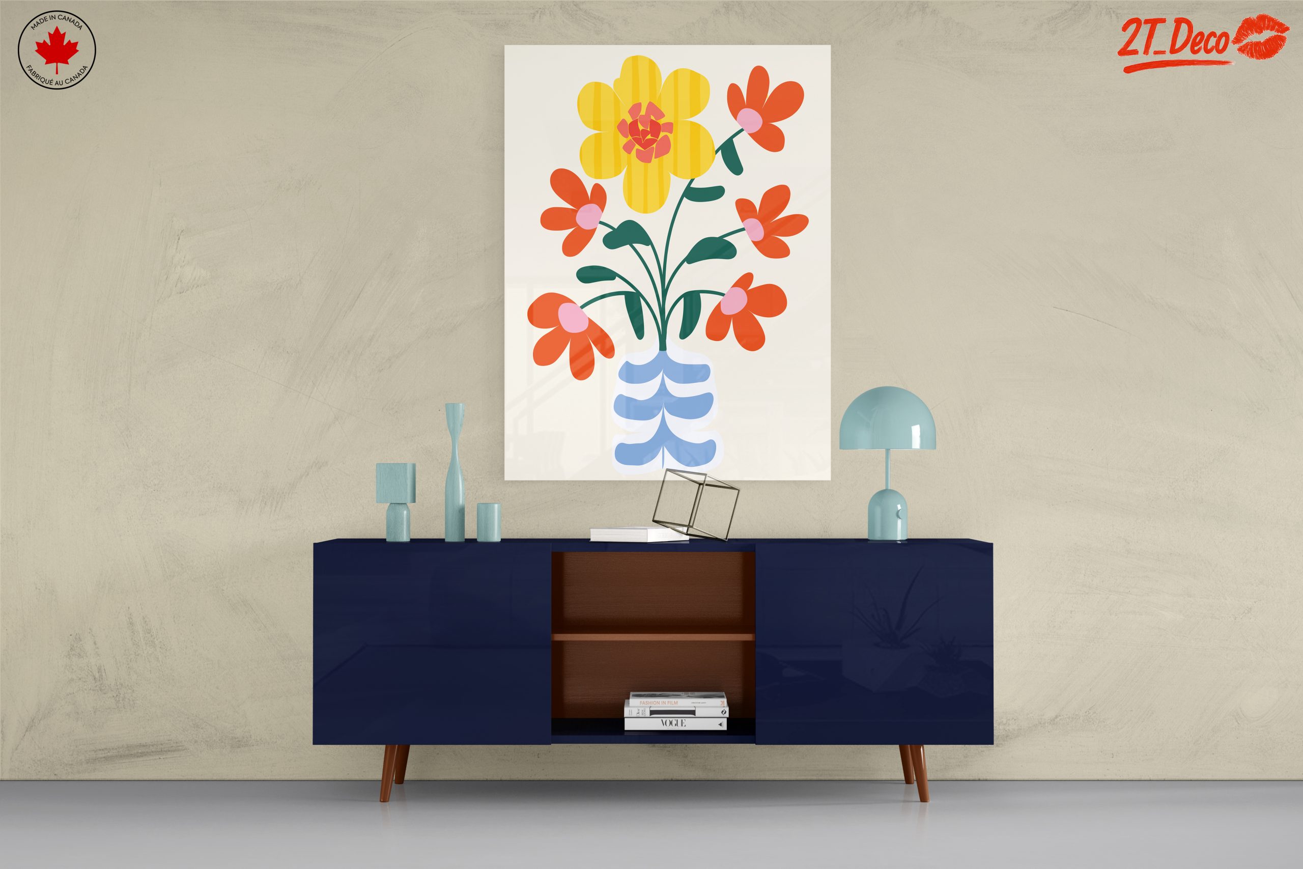 Stylized Floral Arrangement Art - Image 8