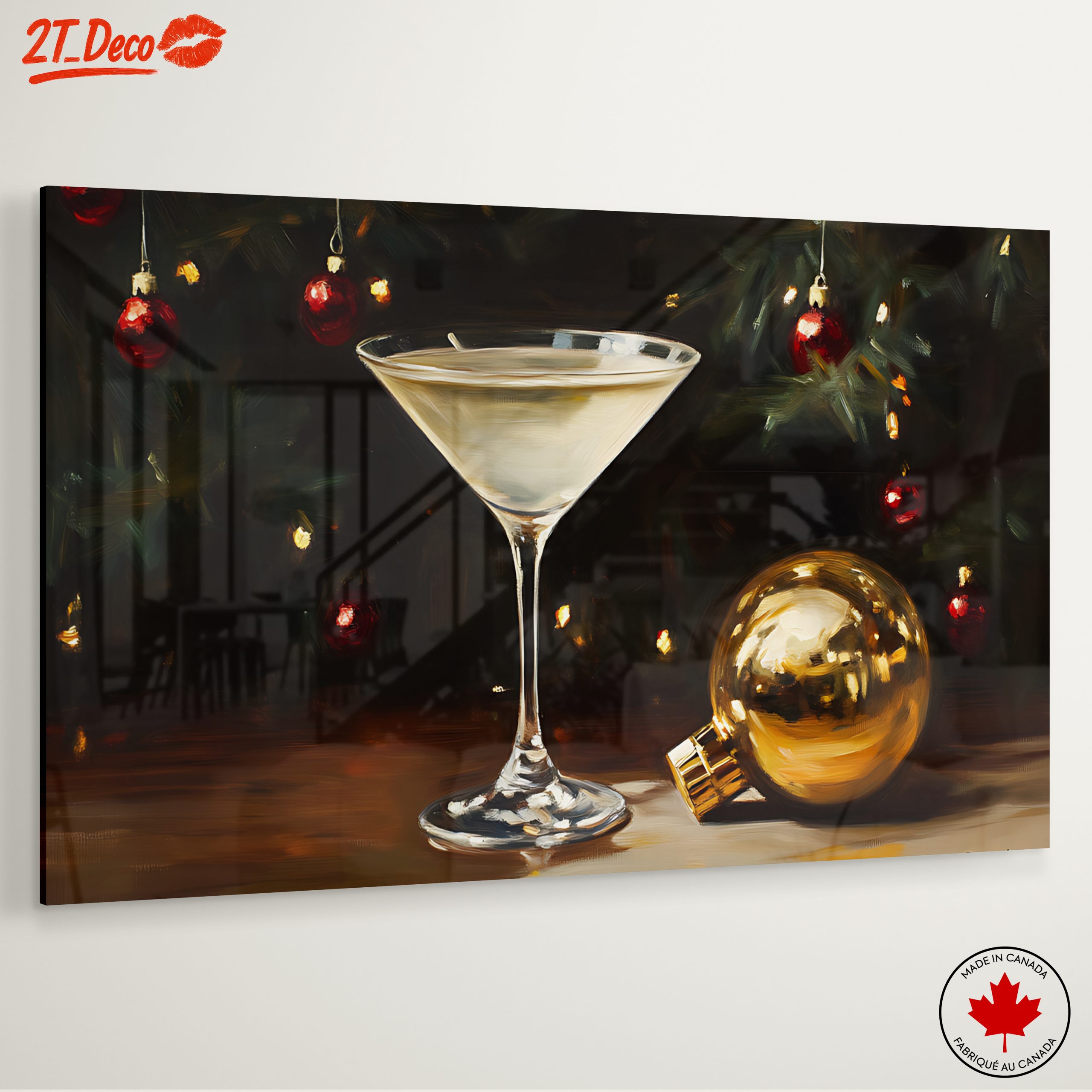 Stylish Holiday Cocktails Artwork for Festive Decor - Image 6