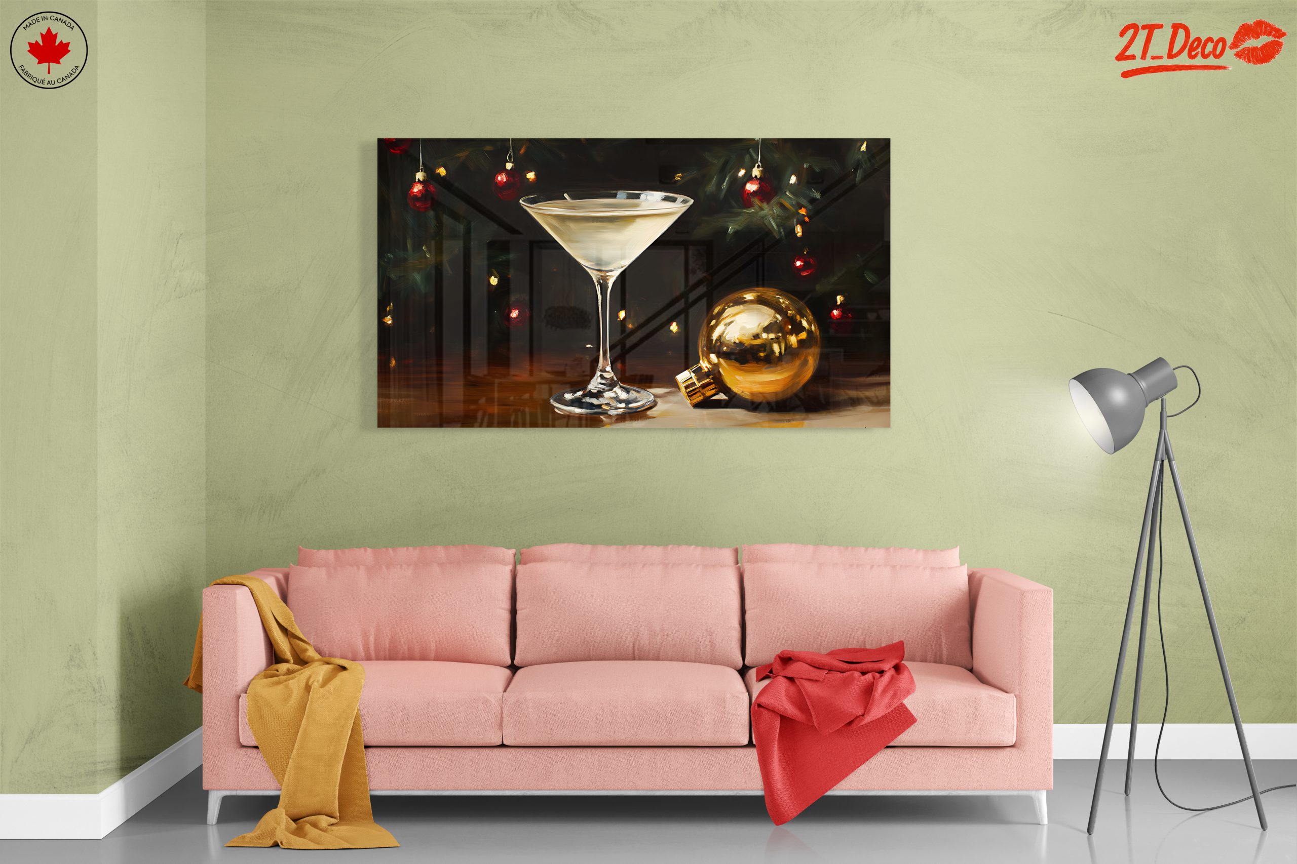 Stylish Holiday Cocktails Artwork for Festive Decor - Image 7