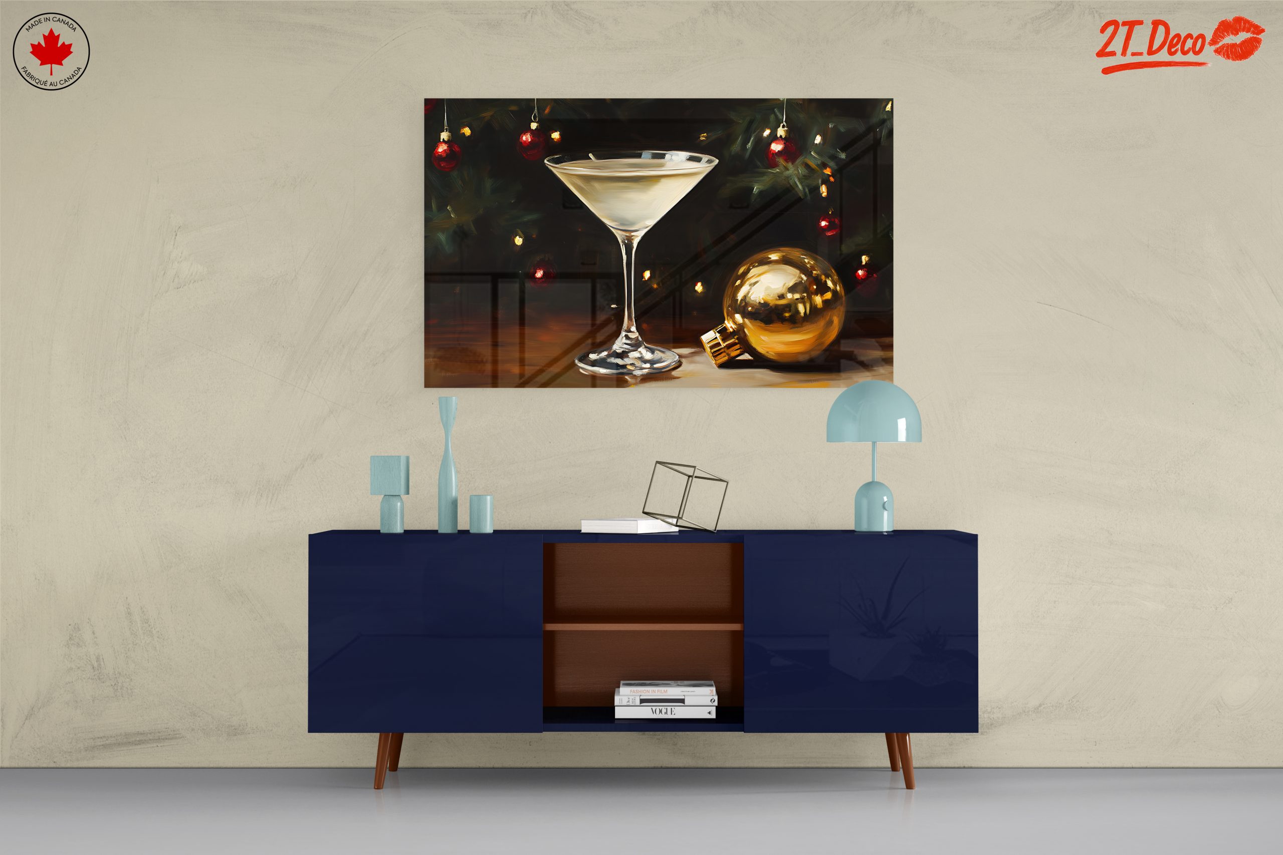 Stylish Holiday Cocktails Artwork for Festive Decor - Image 8