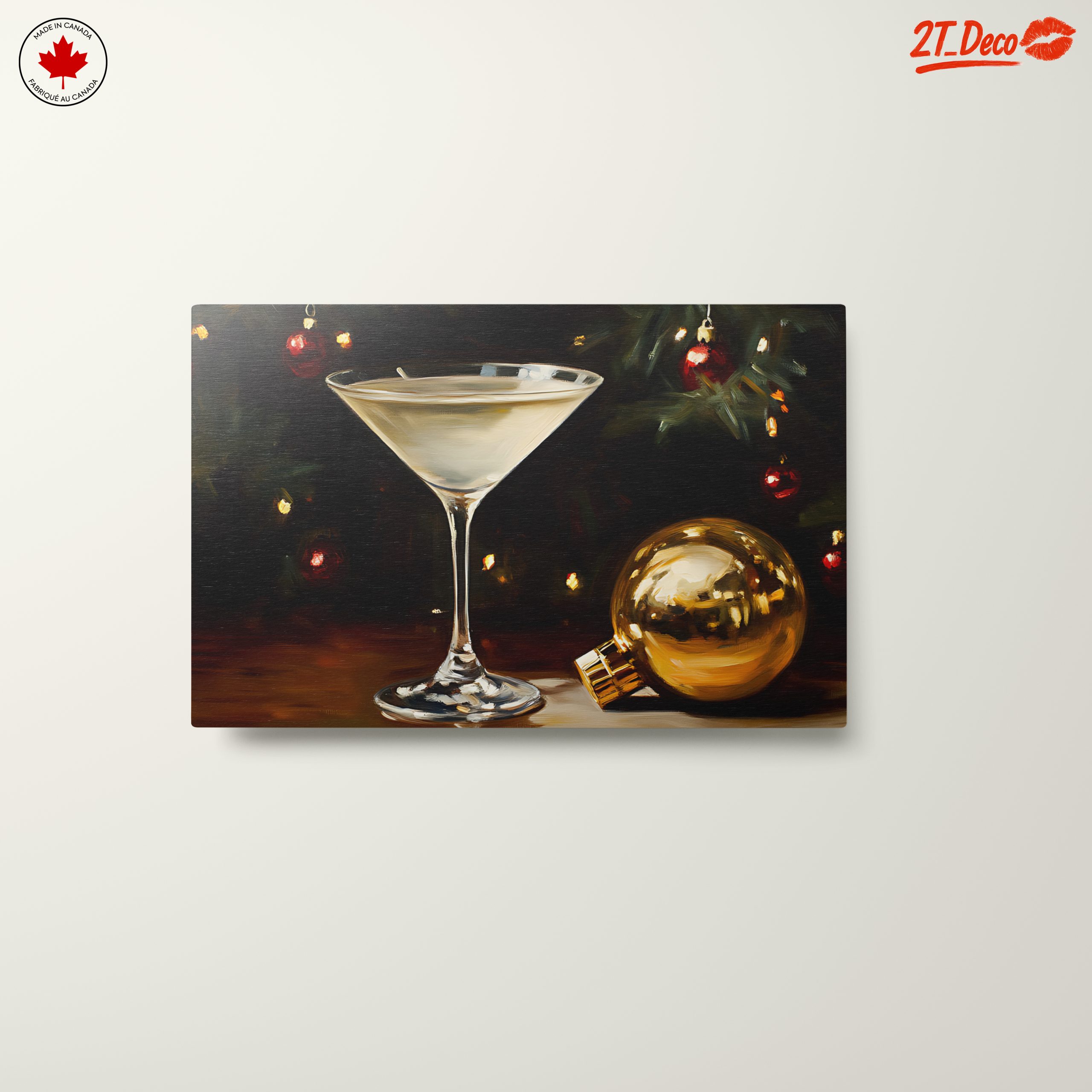 Stylish Holiday Cocktails Artwork for Festive Decor - Image 10